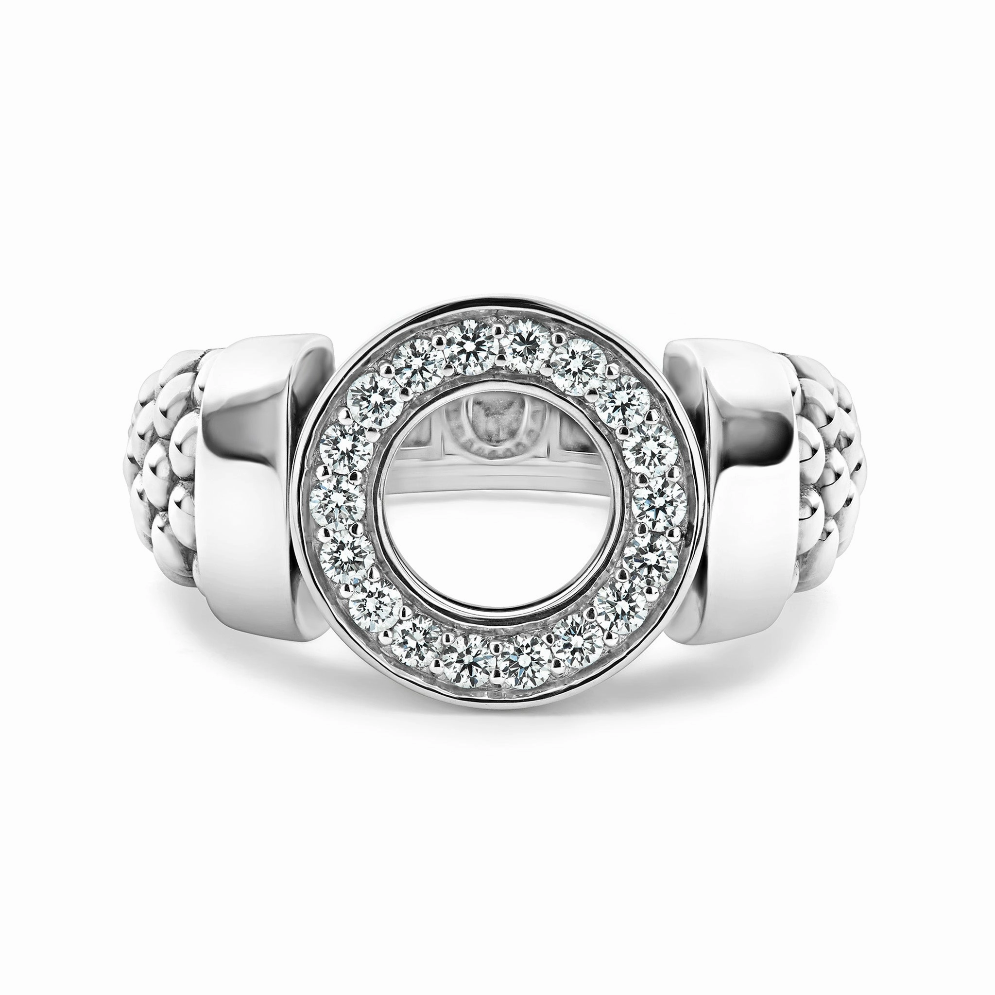 Caviar Spark Diamond Circle Caviar Ring