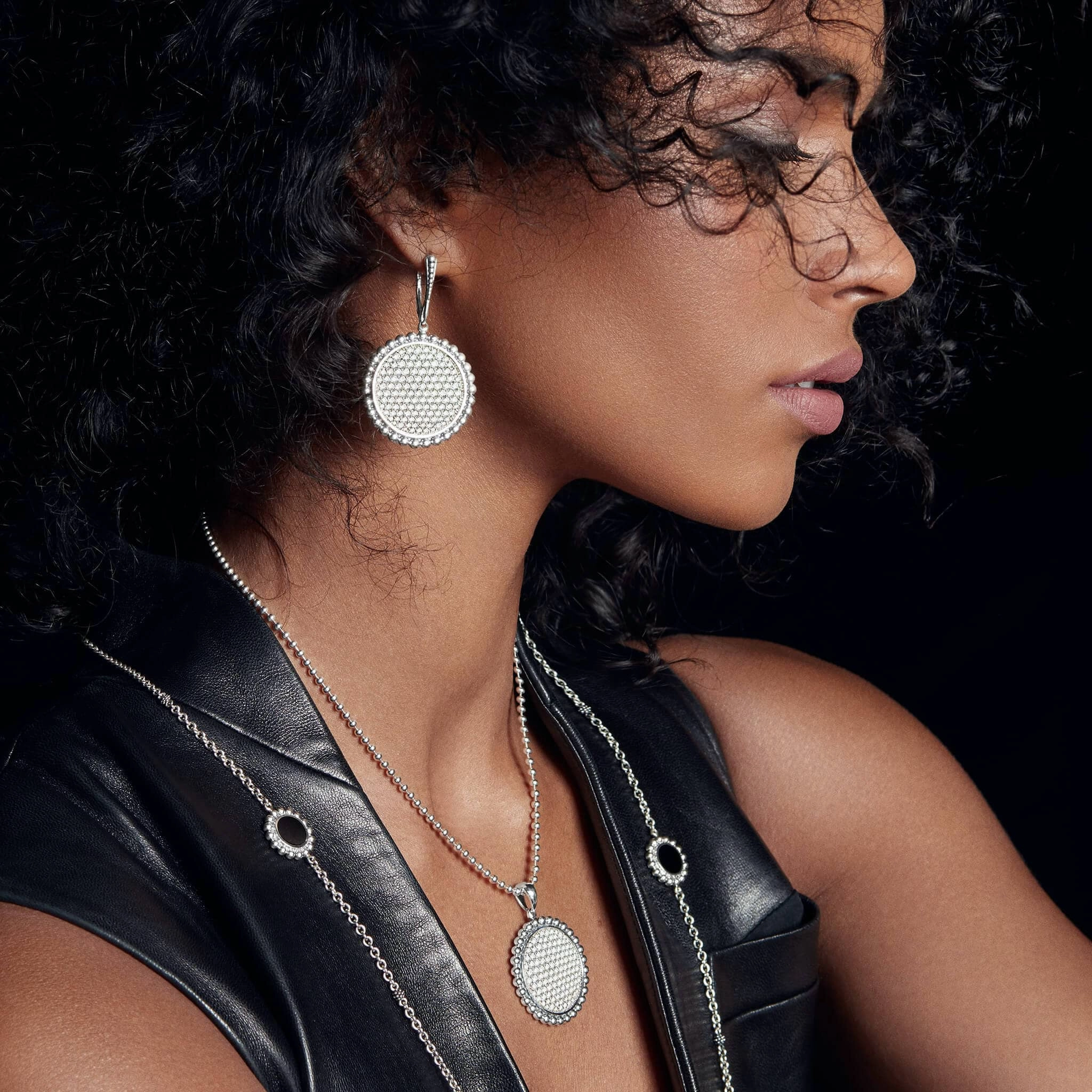 Caviar Spark Diamond Pendant