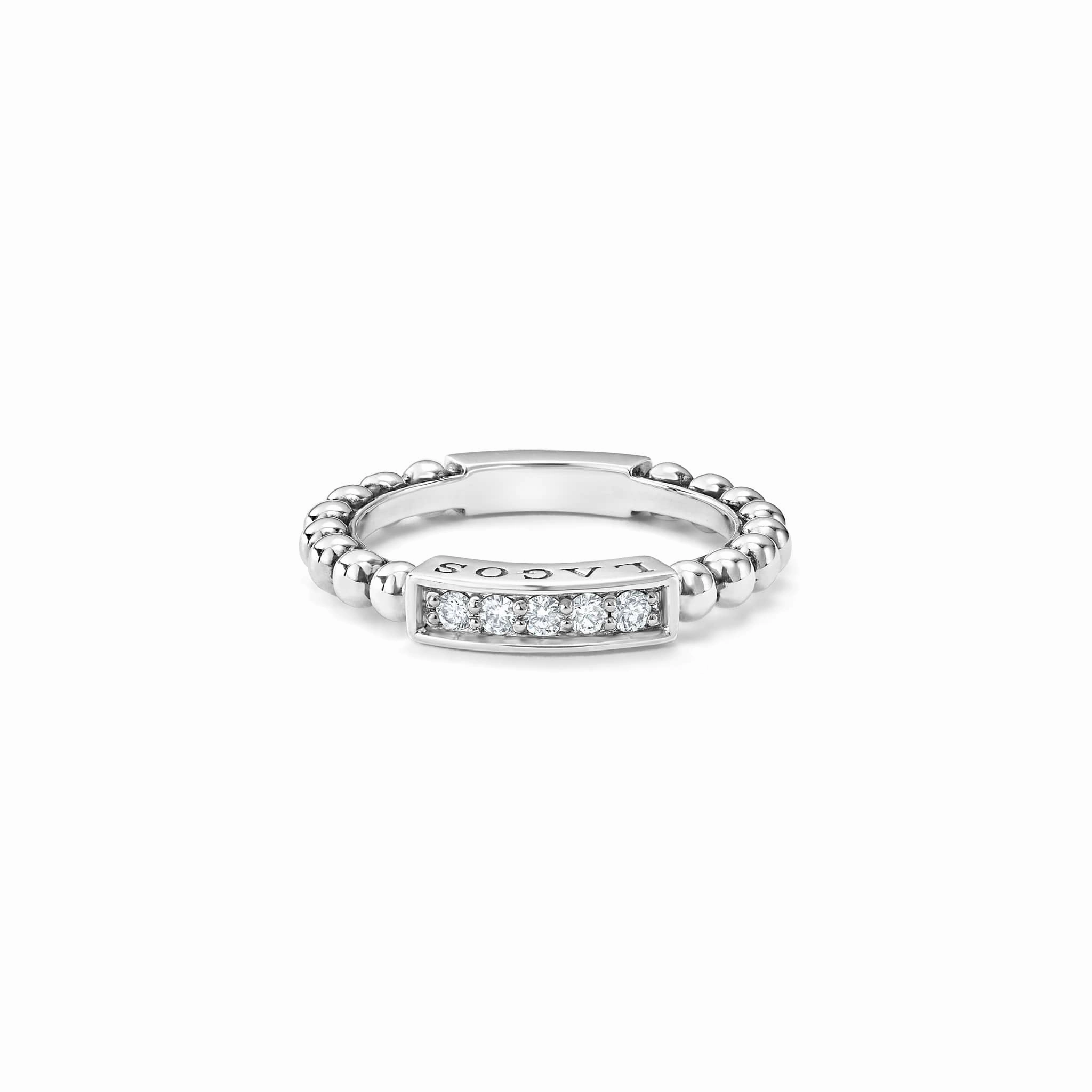 Caviar Spark Diamond Stacking Ring