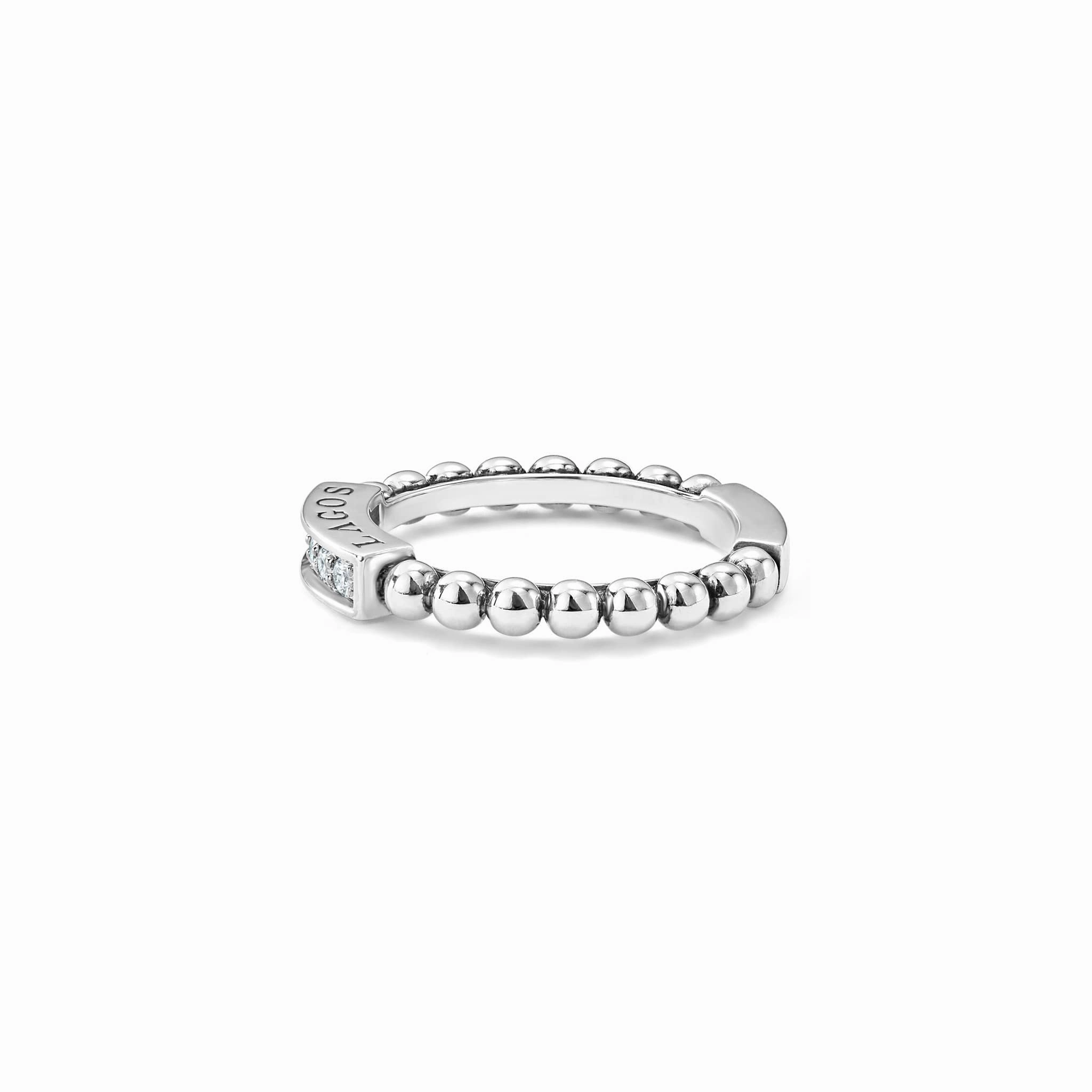 Caviar Spark Diamond Stacking Ring