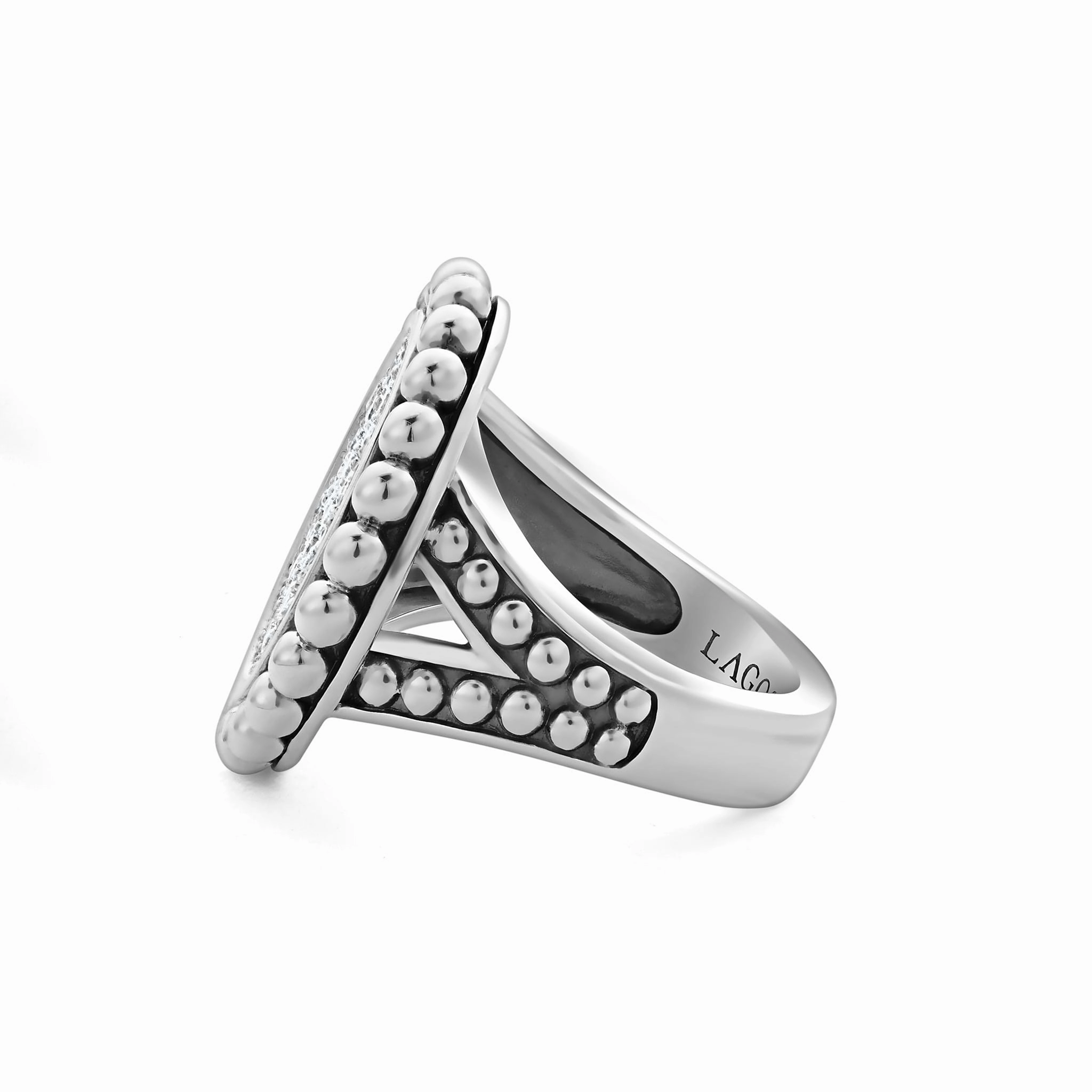 Caviar Spark Large Caviar Circle Diamond Ring