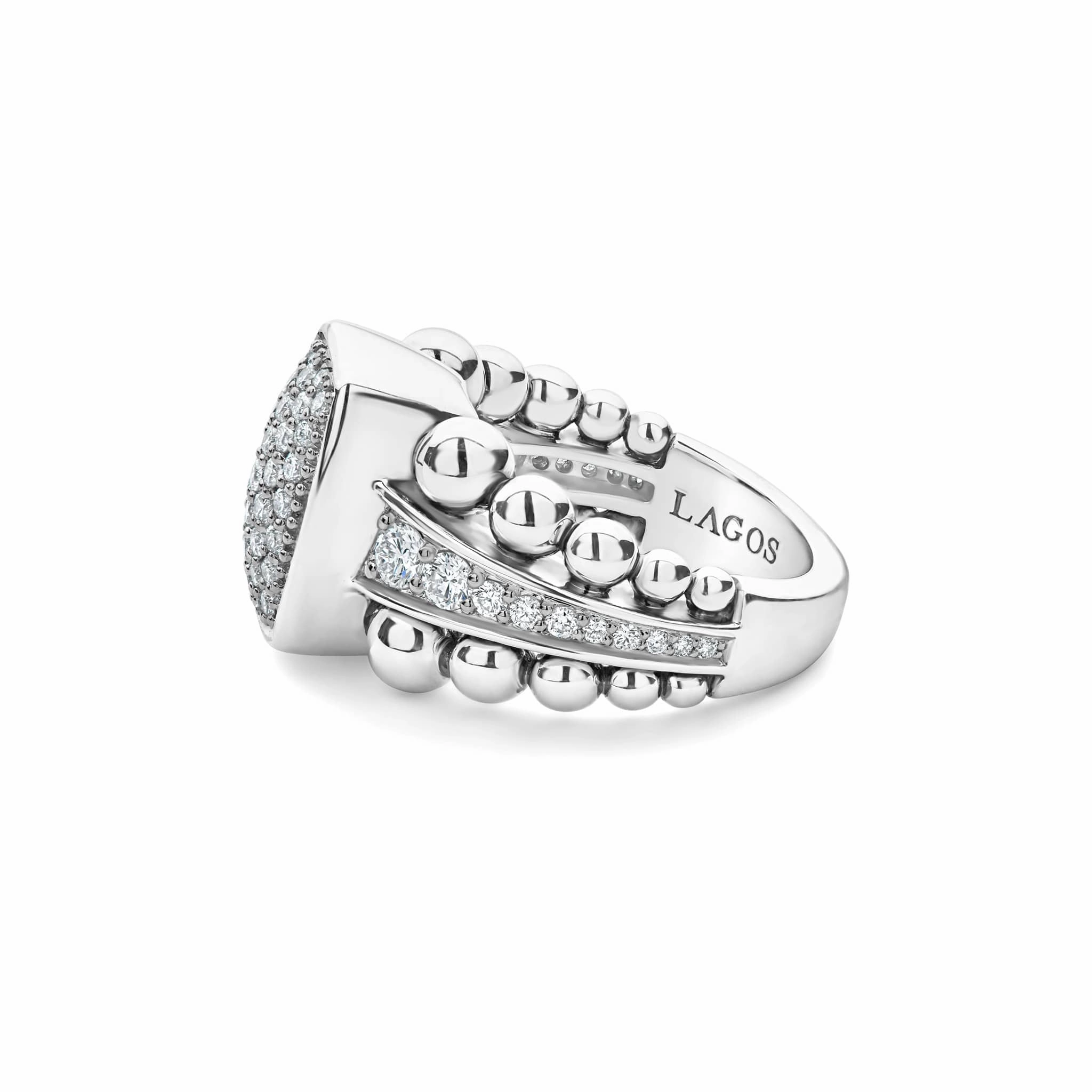 Caviar Spark Large Diamond Statement Ring
