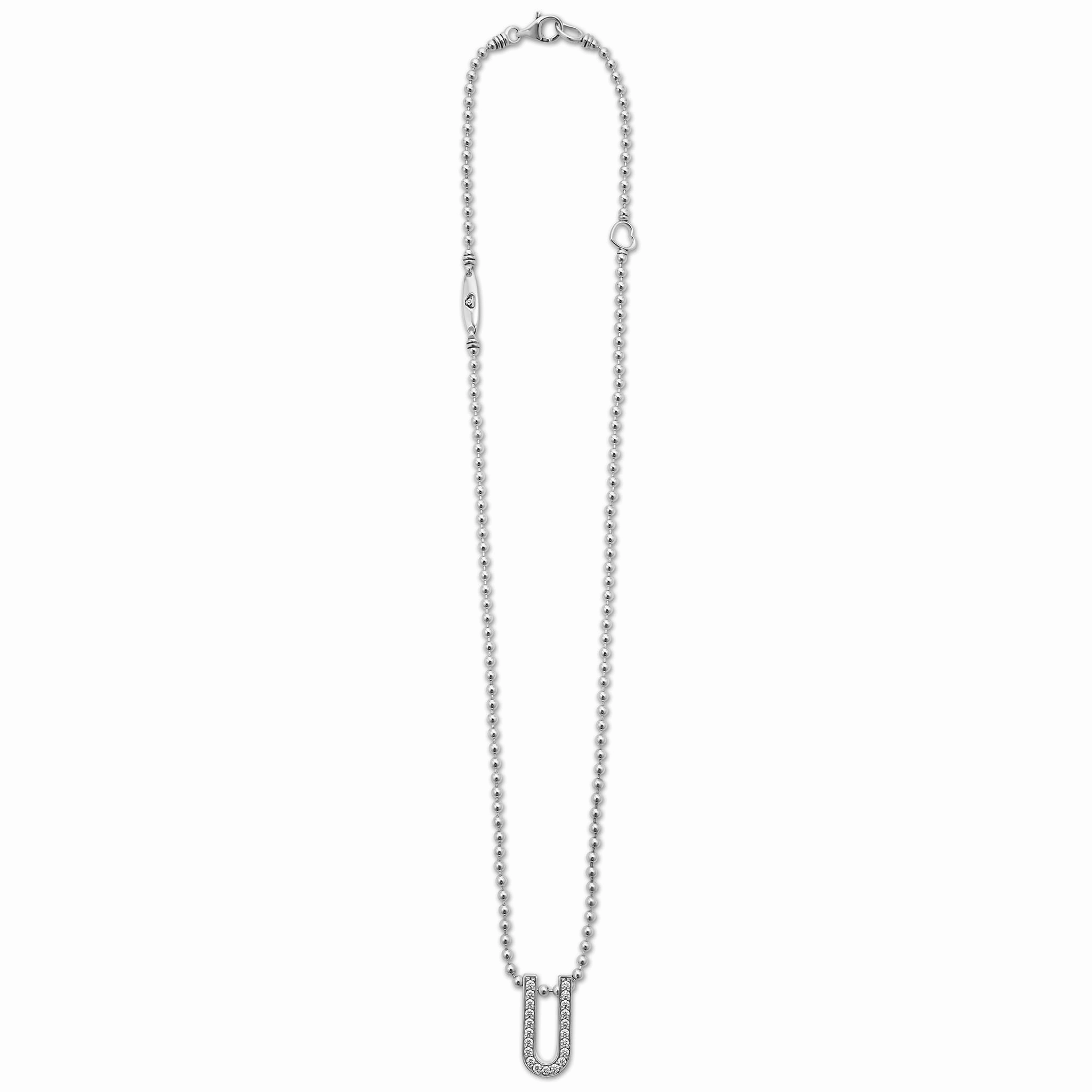 Caviar Spark Large Linear Diamond Pendant Necklace