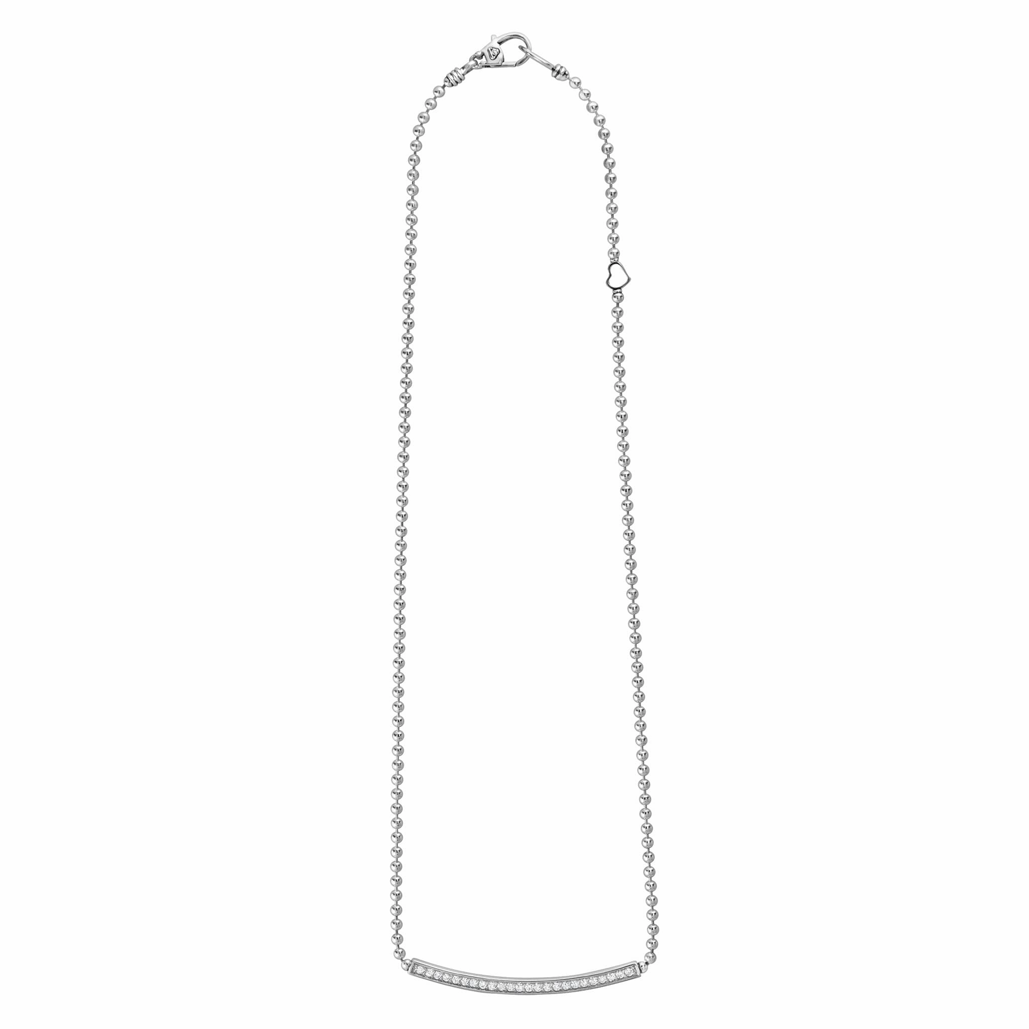 Caviar Spark Large Station Diamond Beaded Necklace