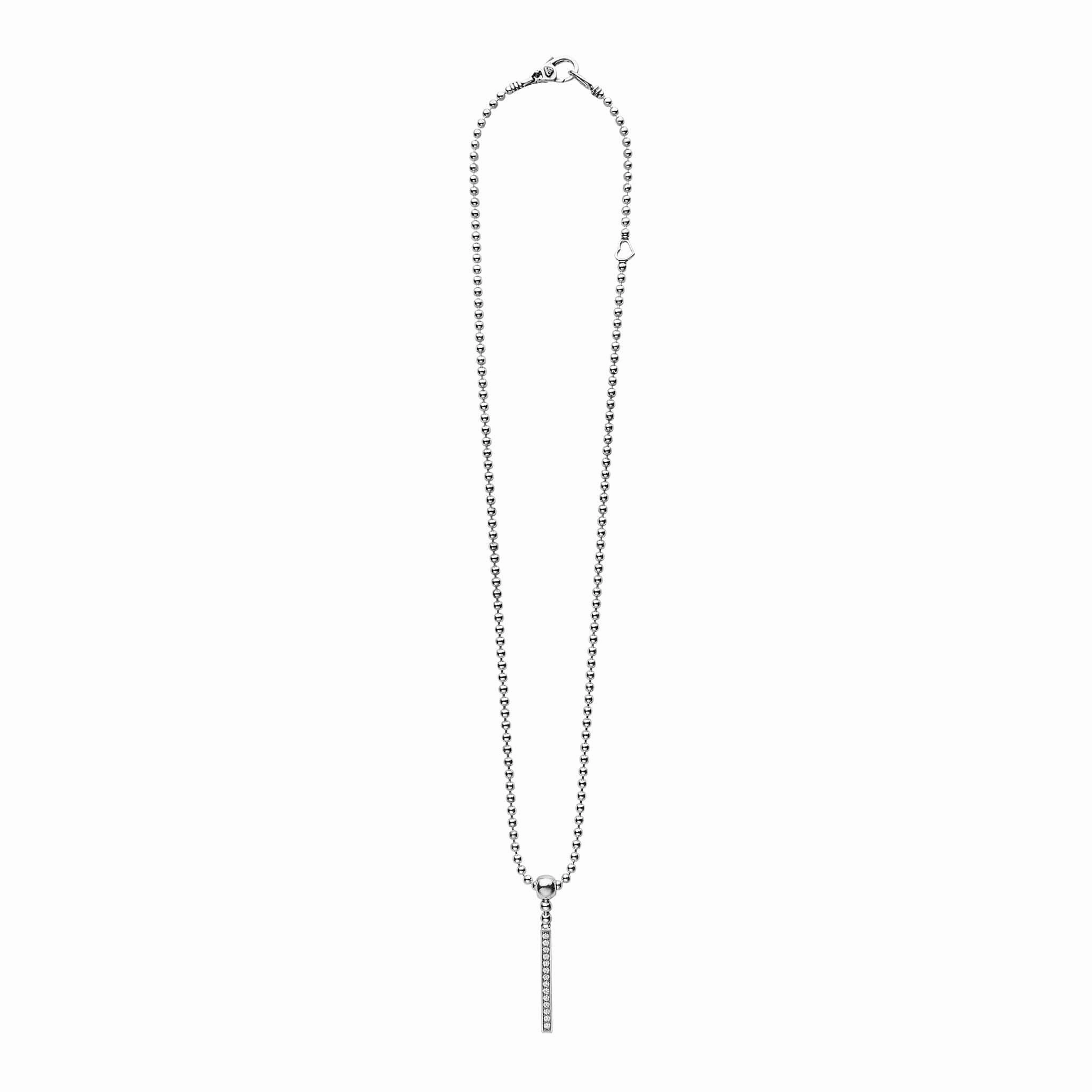 Caviar Spark Linear Diamond Pendant Necklace