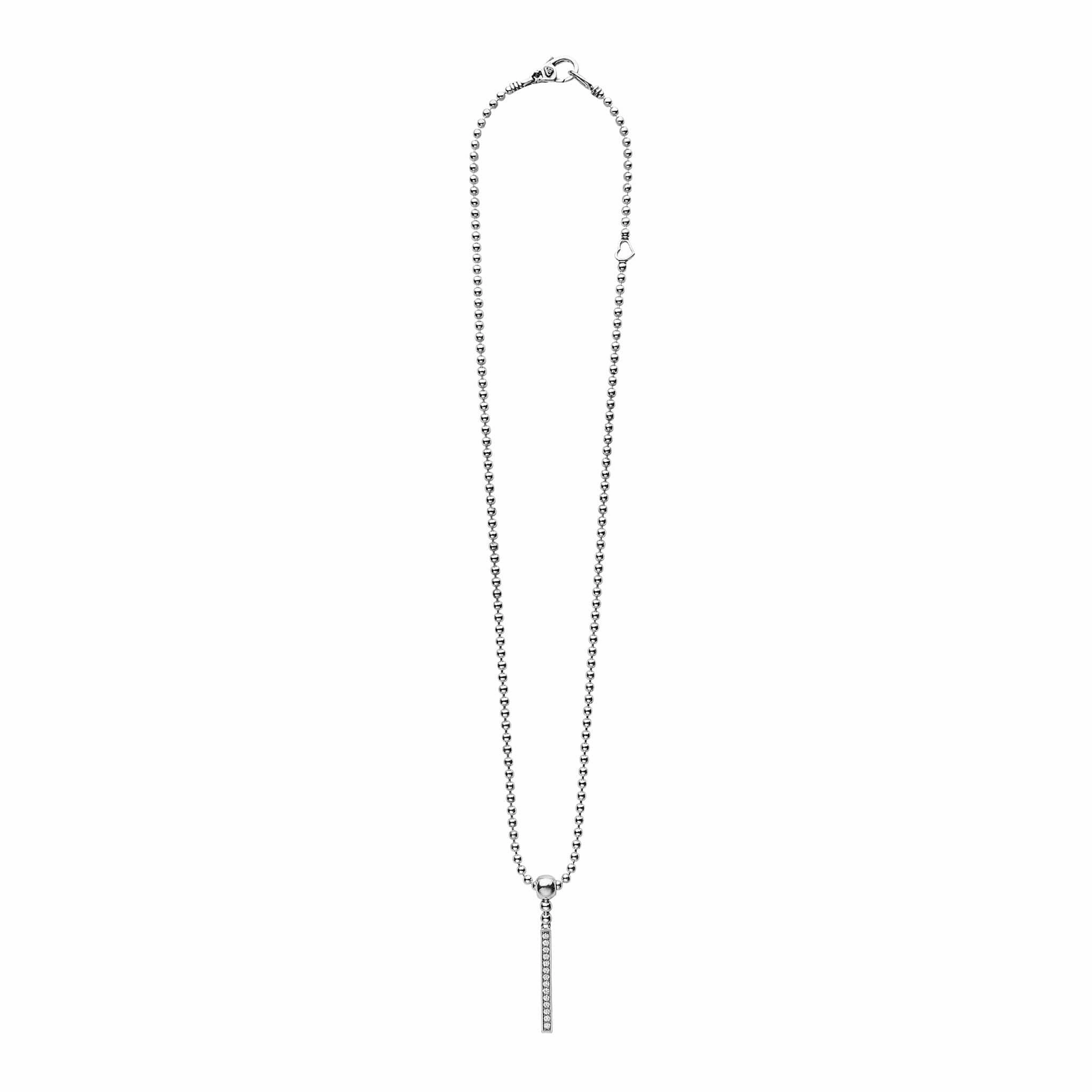 Caviar Spark Linear Diamond Pendant Necklace