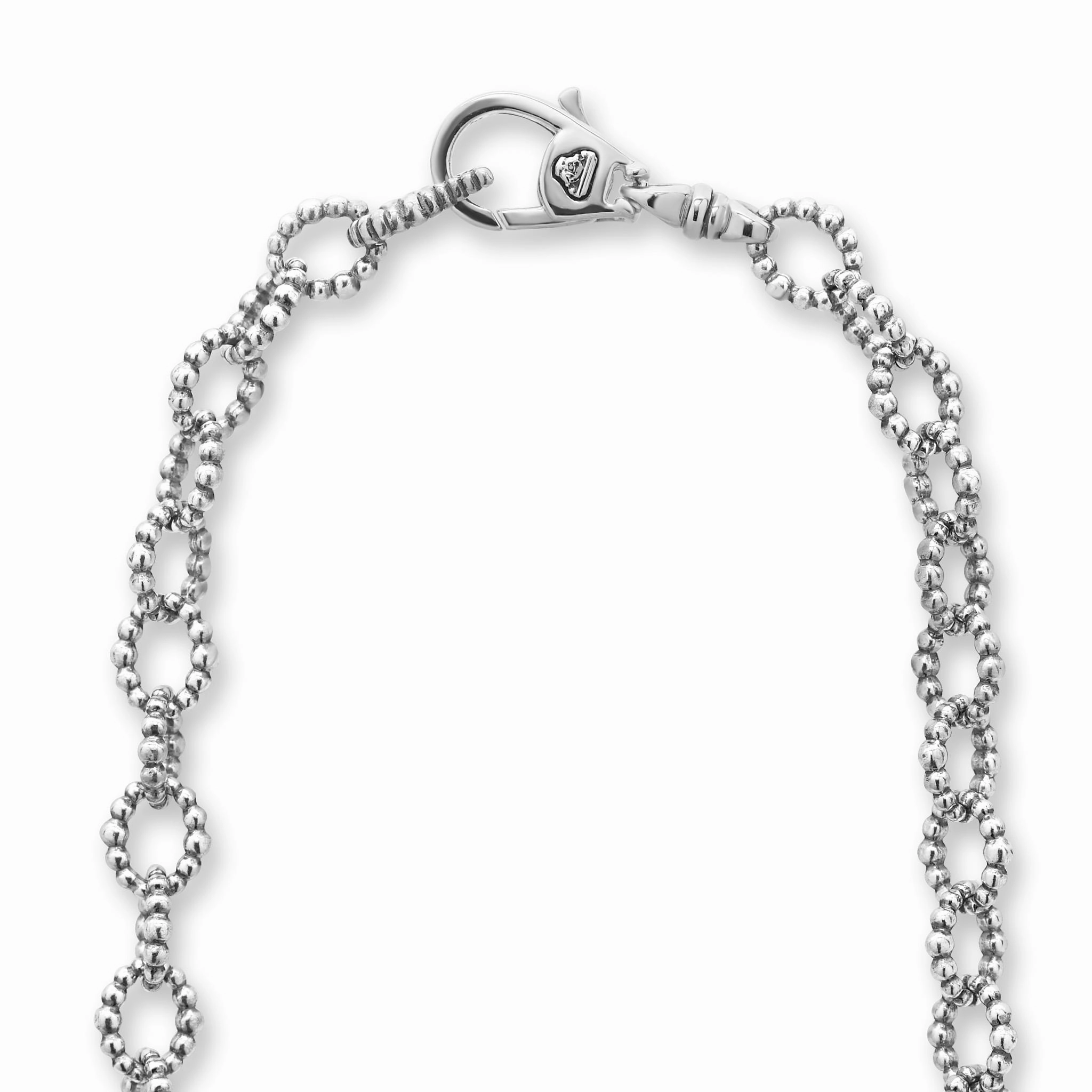 Caviar Spark Seven Circle Diamond Link Necklace