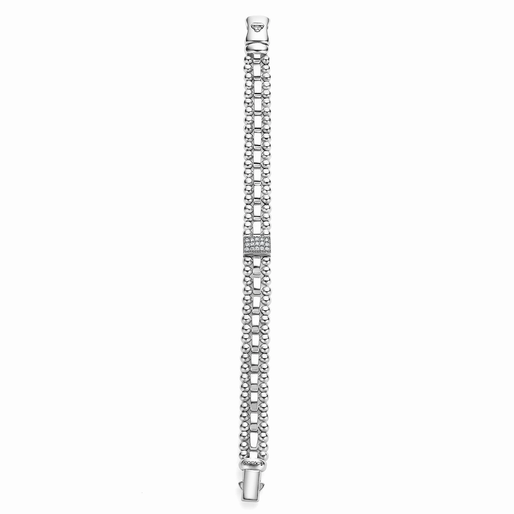 Caviar Spark Single Station Diamond Link Bracelet