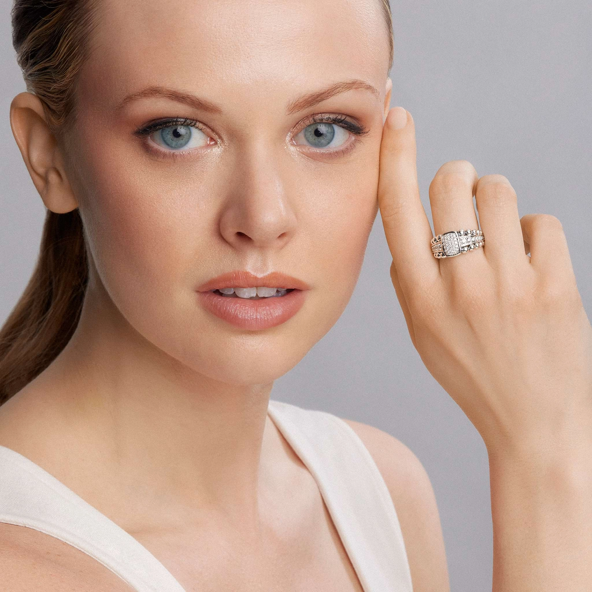 Caviar Spark Small Diamond Statement Ring