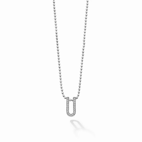 Caviar Spark Small Linear Diamond Pendant Necklace