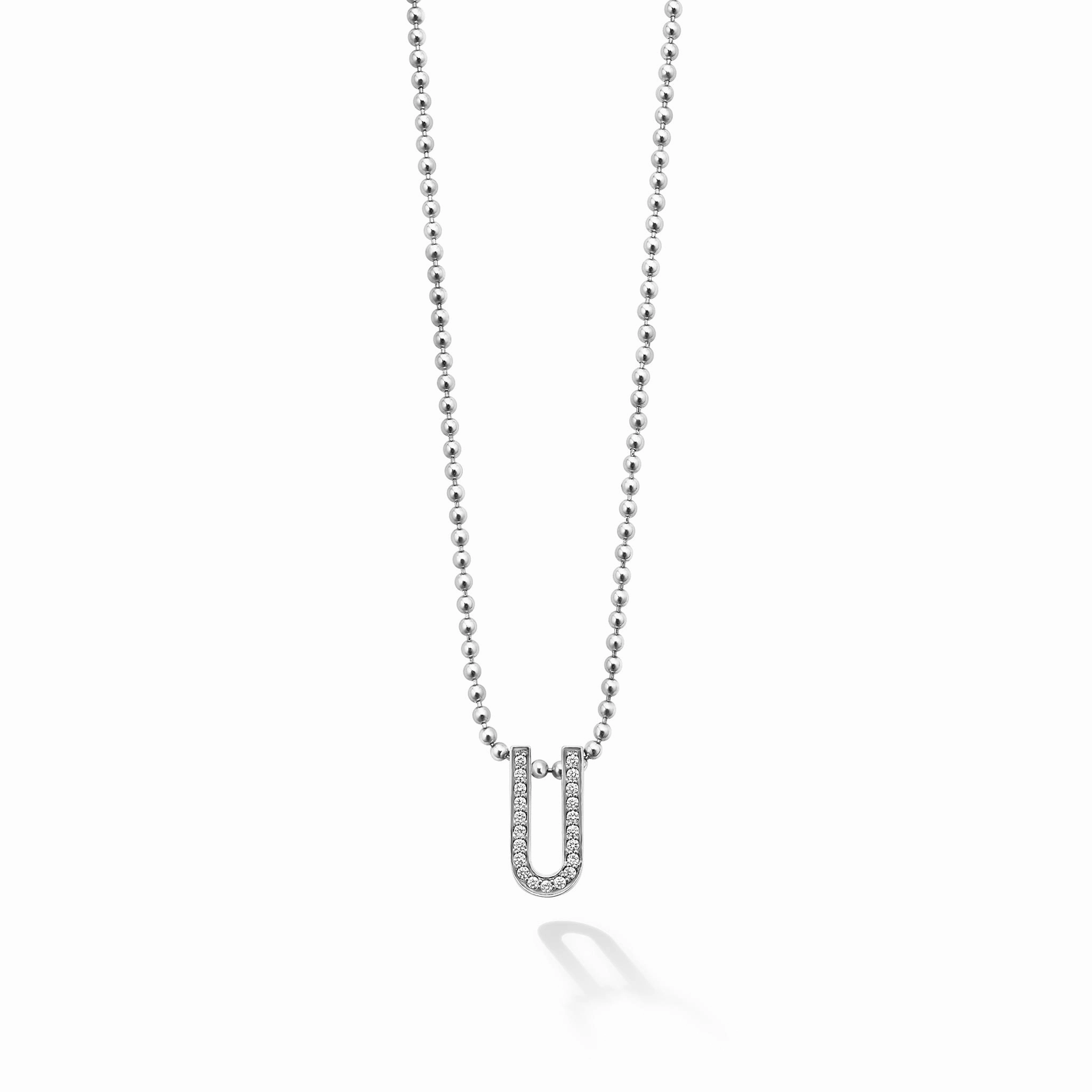 Caviar Spark Small Linear Diamond Pendant Necklace