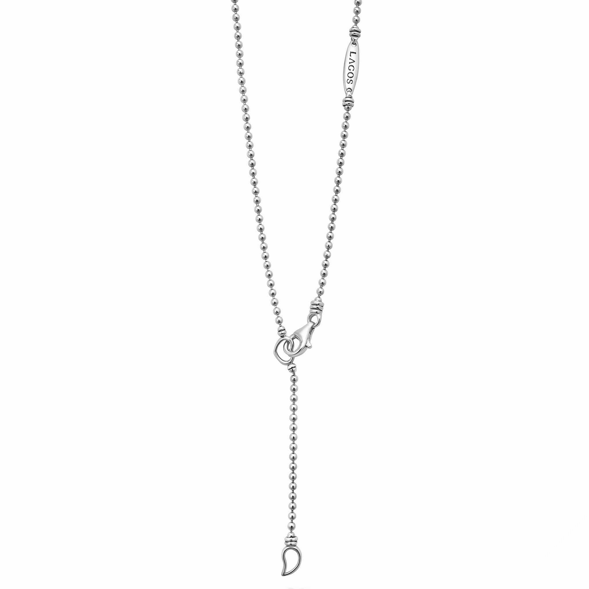 Caviar Spark Small Linear Diamond Pendant Necklace