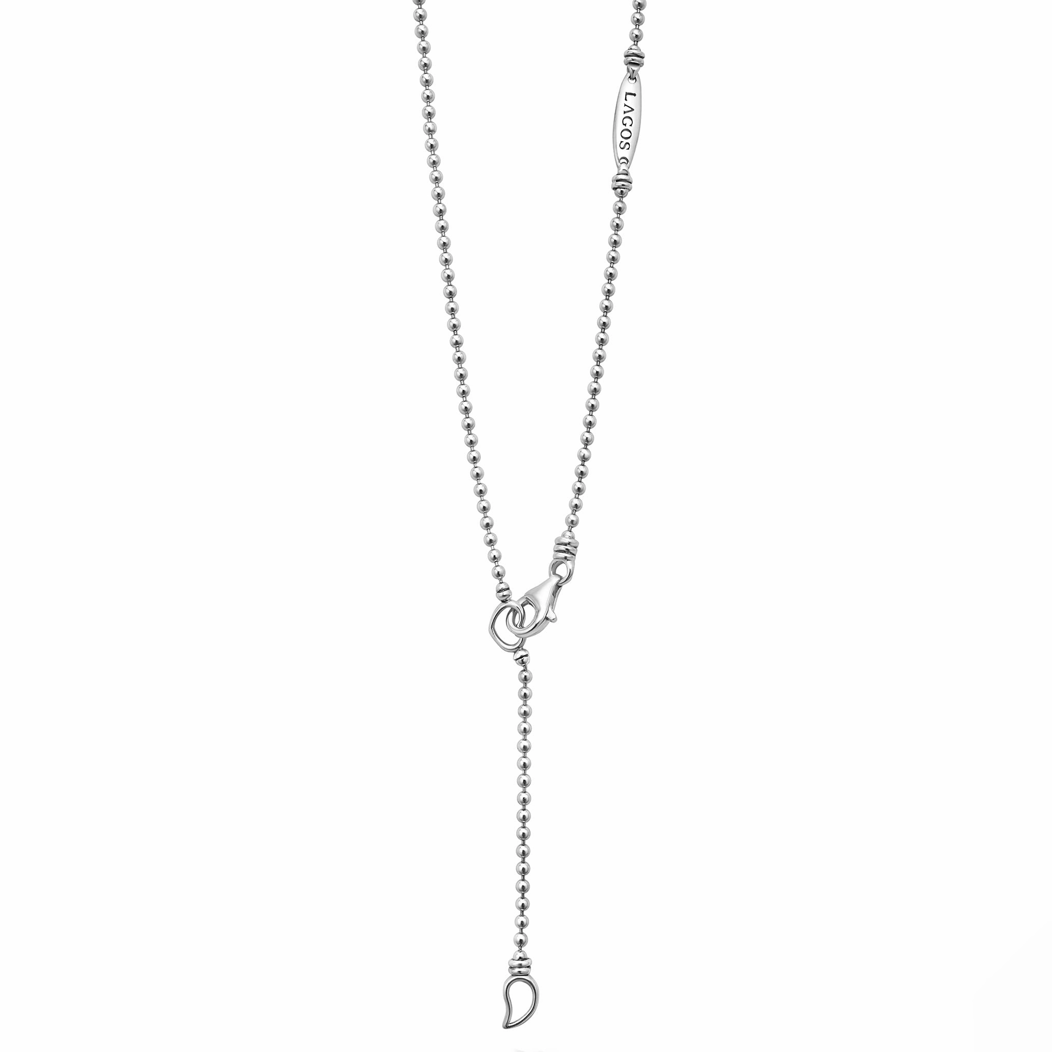 Caviar Spark Small Linear Diamond Pendant Necklace