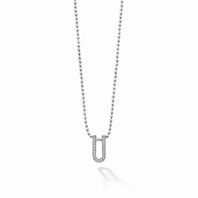 Caviar Spark Small Linear Diamond Pendant Necklace
