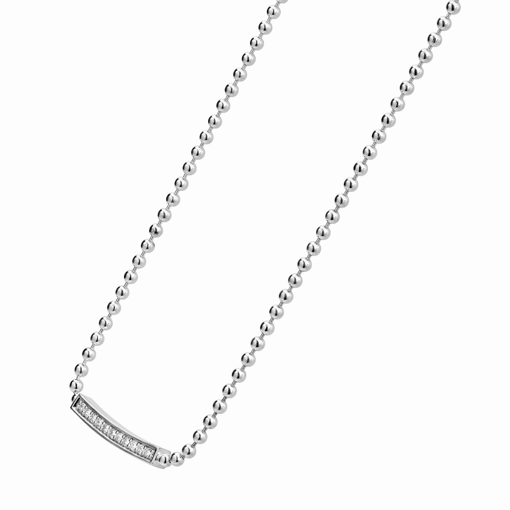 Caviar Spark Small Station Diamond Beaded Necklace