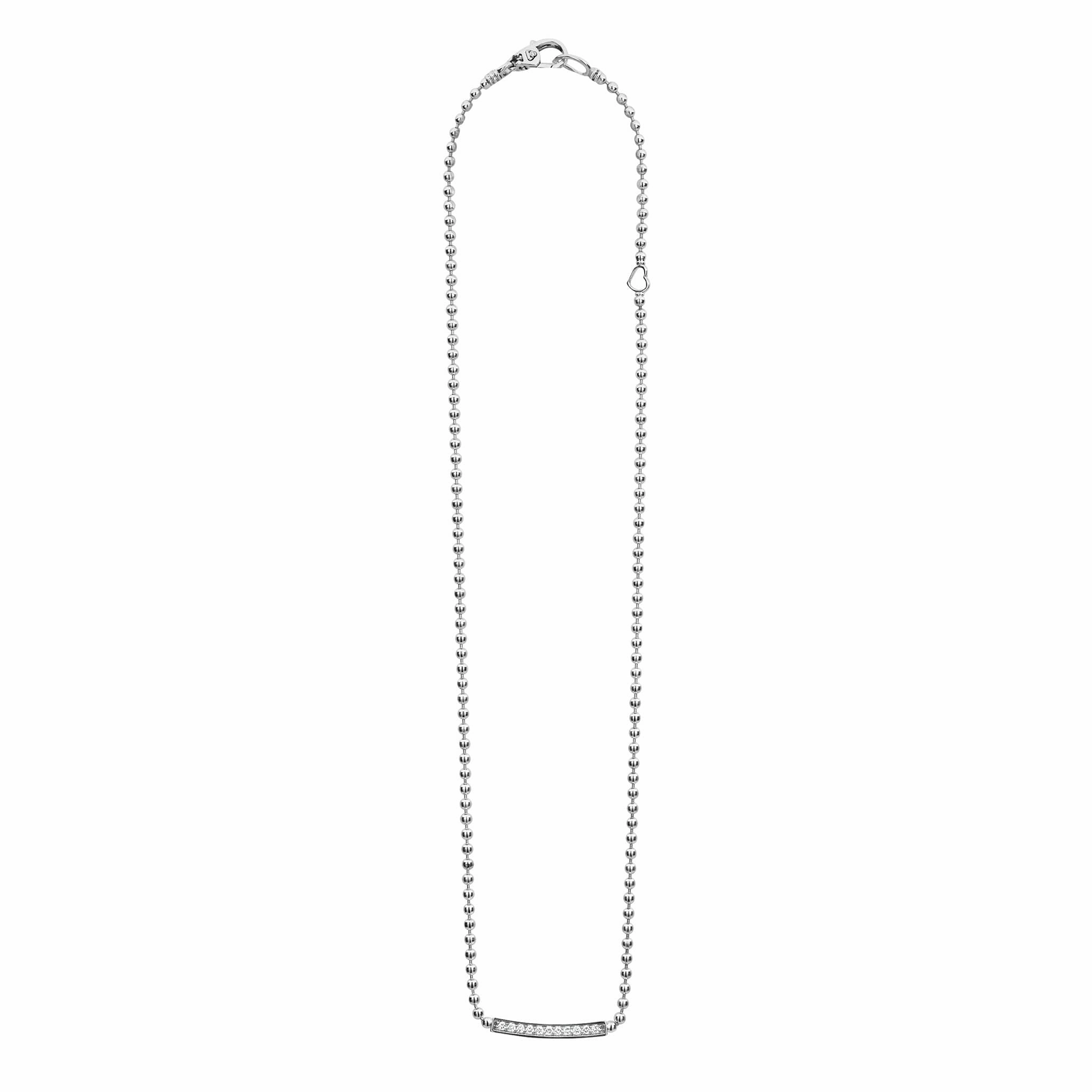 Caviar Spark Small Station Diamond Beaded Necklace