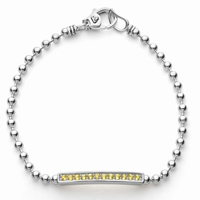 Caviar Spark Yellow Sapphire Beaded Bracelet