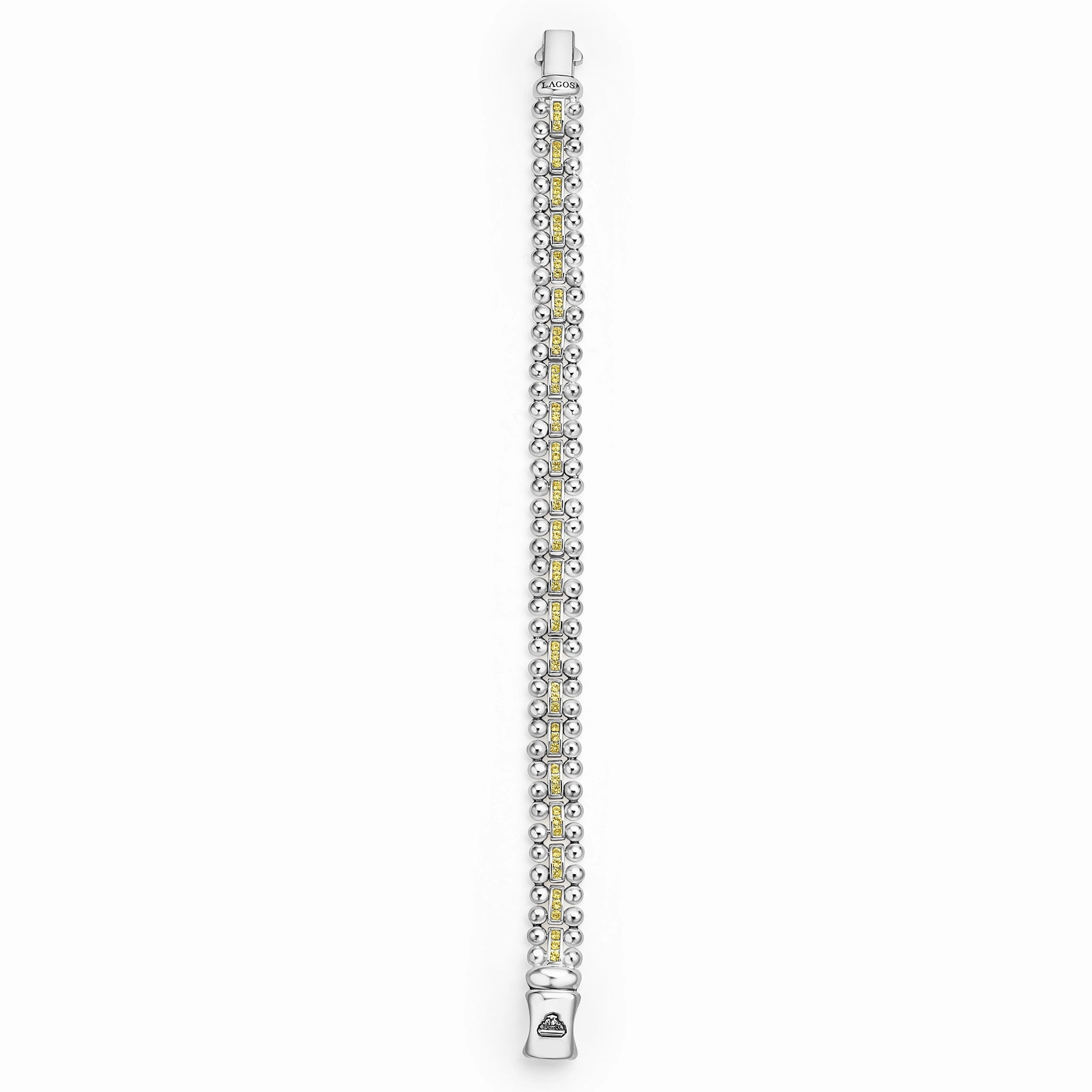 Caviar Spark Yellow Sapphire Link Bracelet