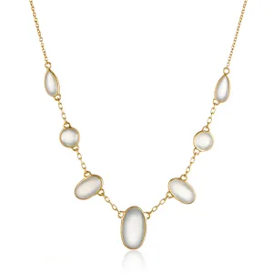 Chalcedony Ellipse Necklace