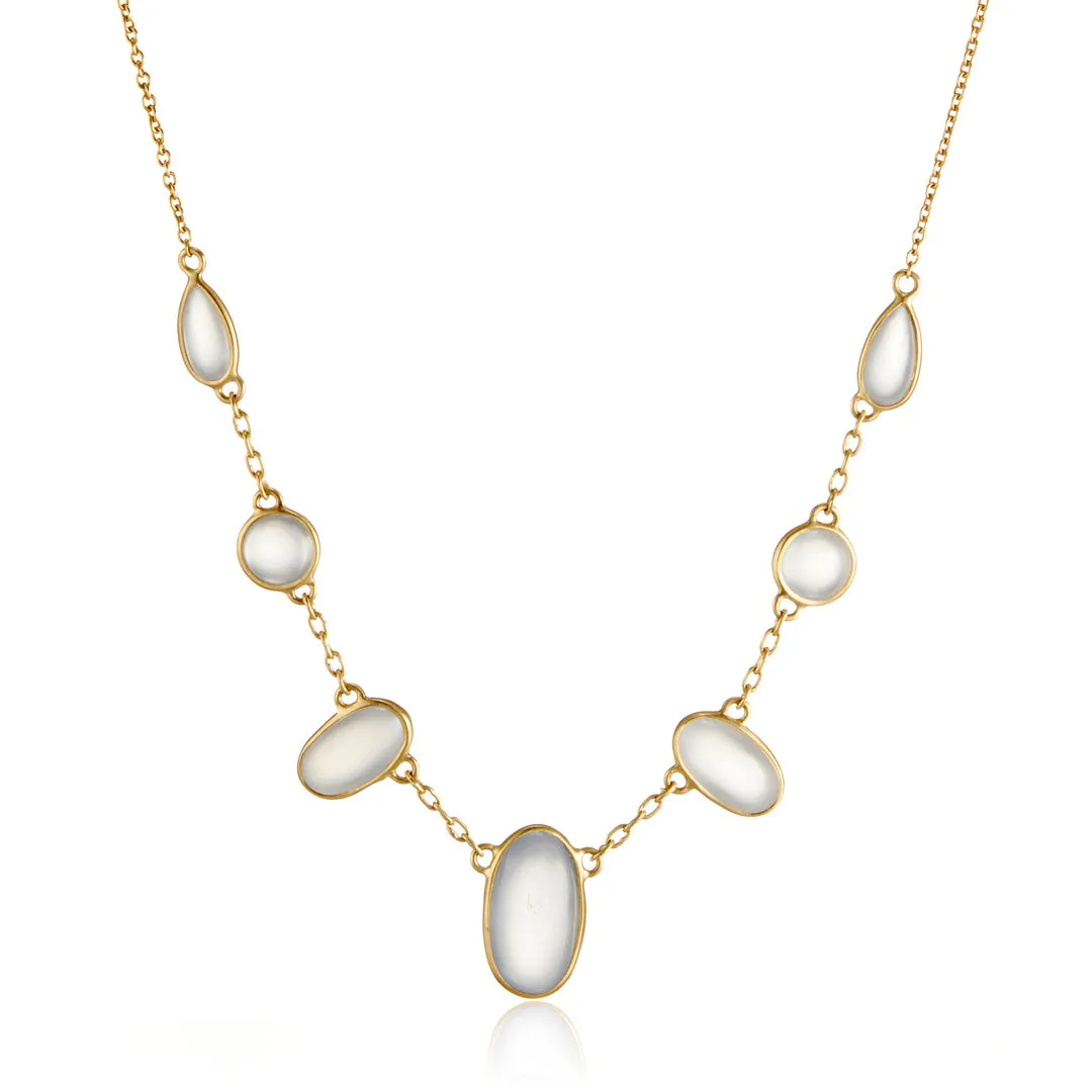 Chalcedony Ellipse Necklace