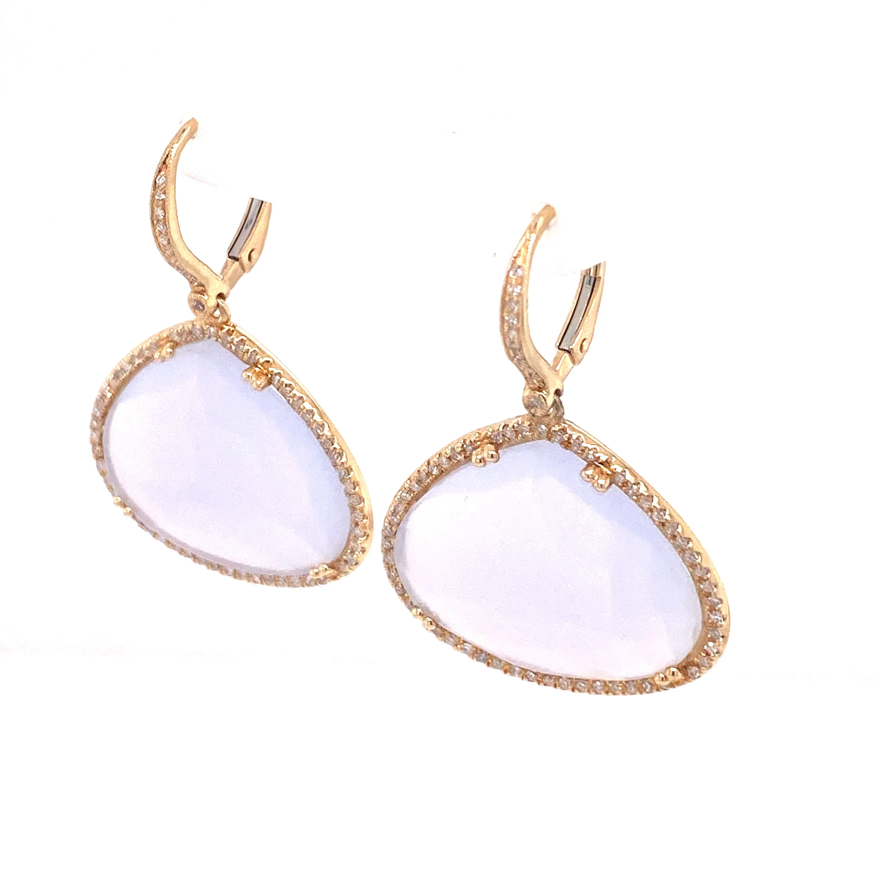 Chalcedony Slab Earrings