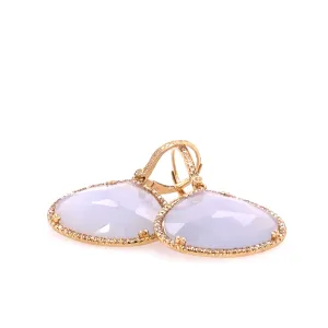 Chalcedony Slab Earrings