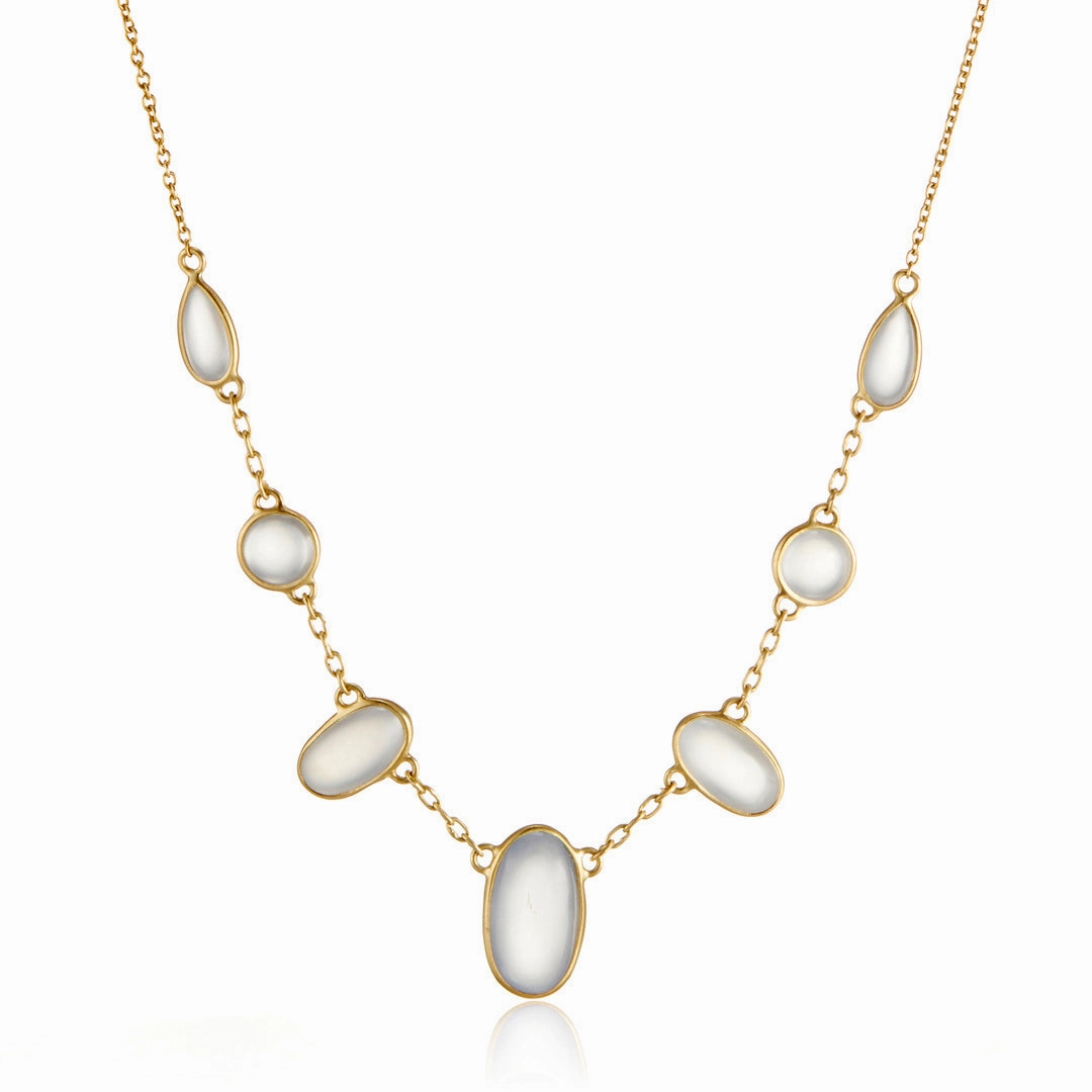 Chalcedony Ellipse Necklace