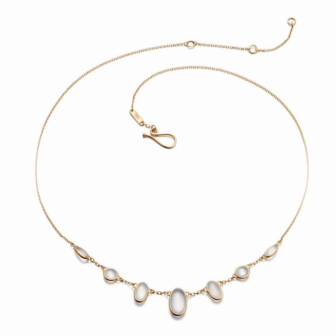 Chalcedony Ellipse Necklace