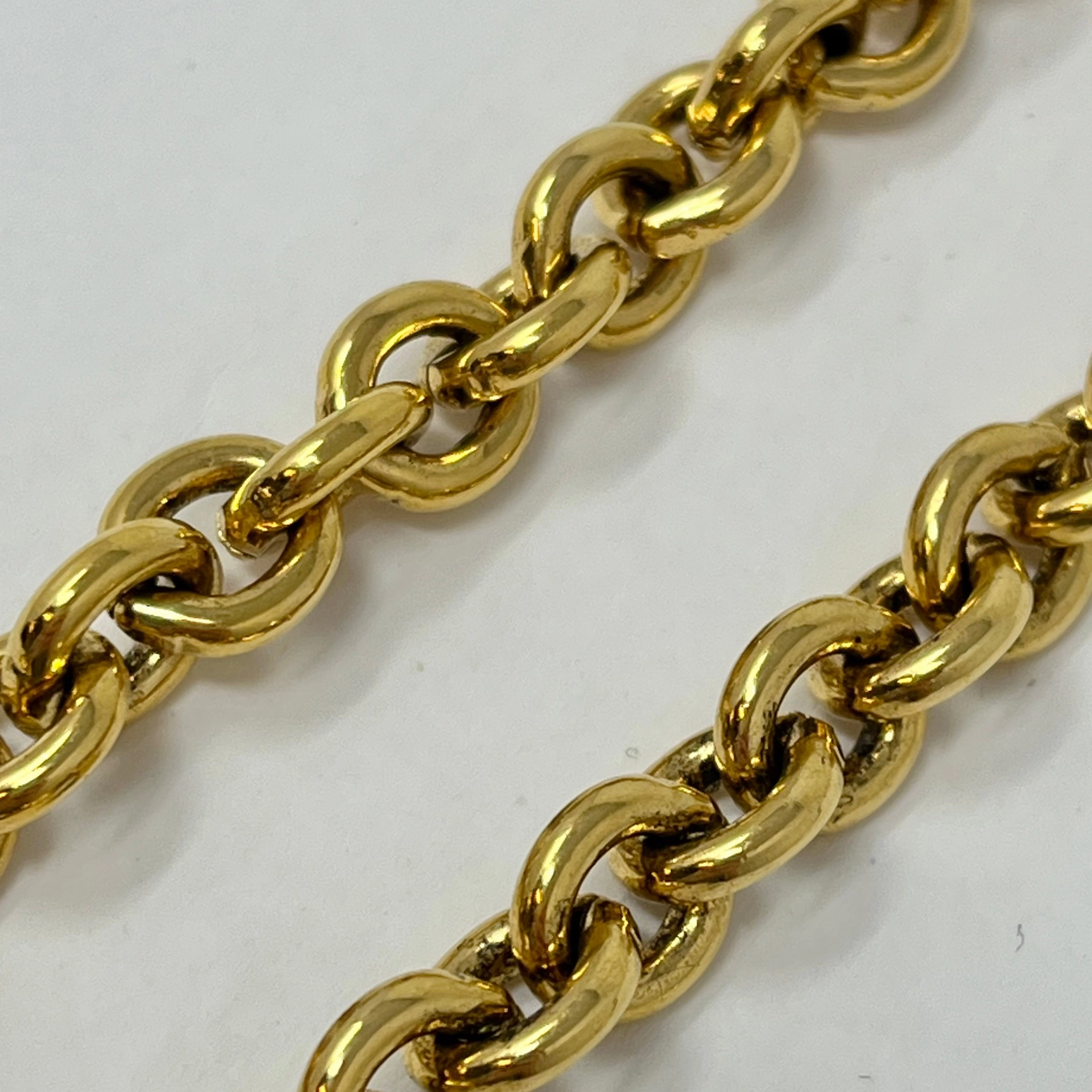 Chanel 1994 Gold-tone Chain Link Pendant Necklace