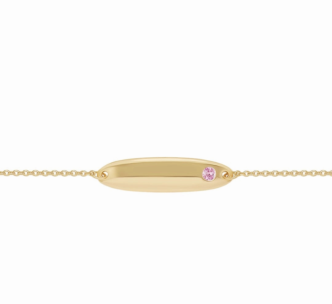 Child's Petal Bracelet with Pink Sapphire