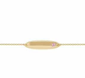 Child's Petal Bracelet with Pink Sapphire