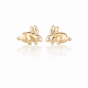 Child's Rabbit Stud Earrings