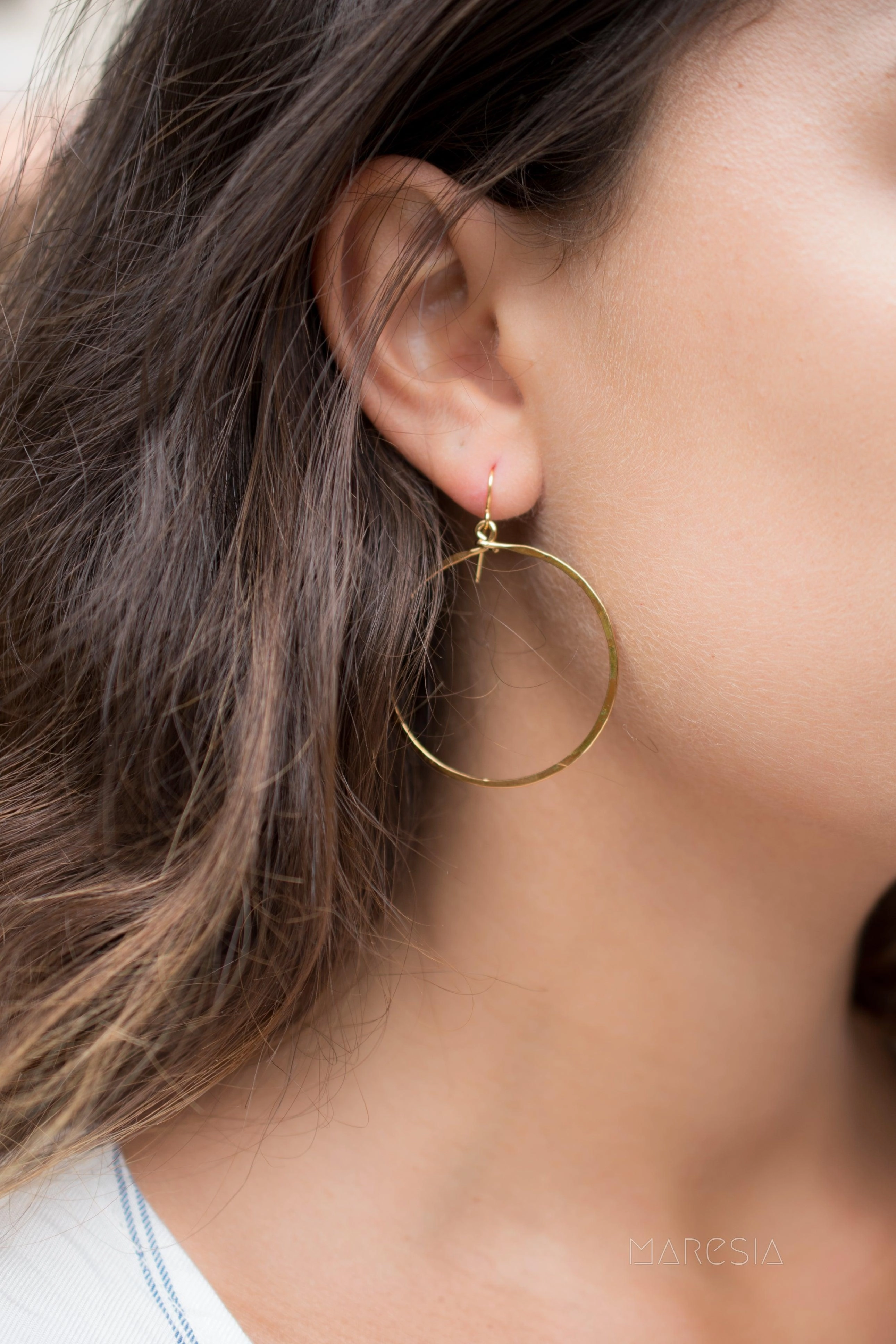 Circle Earrings ~Gold Plated or Silver Plated ~ SME001