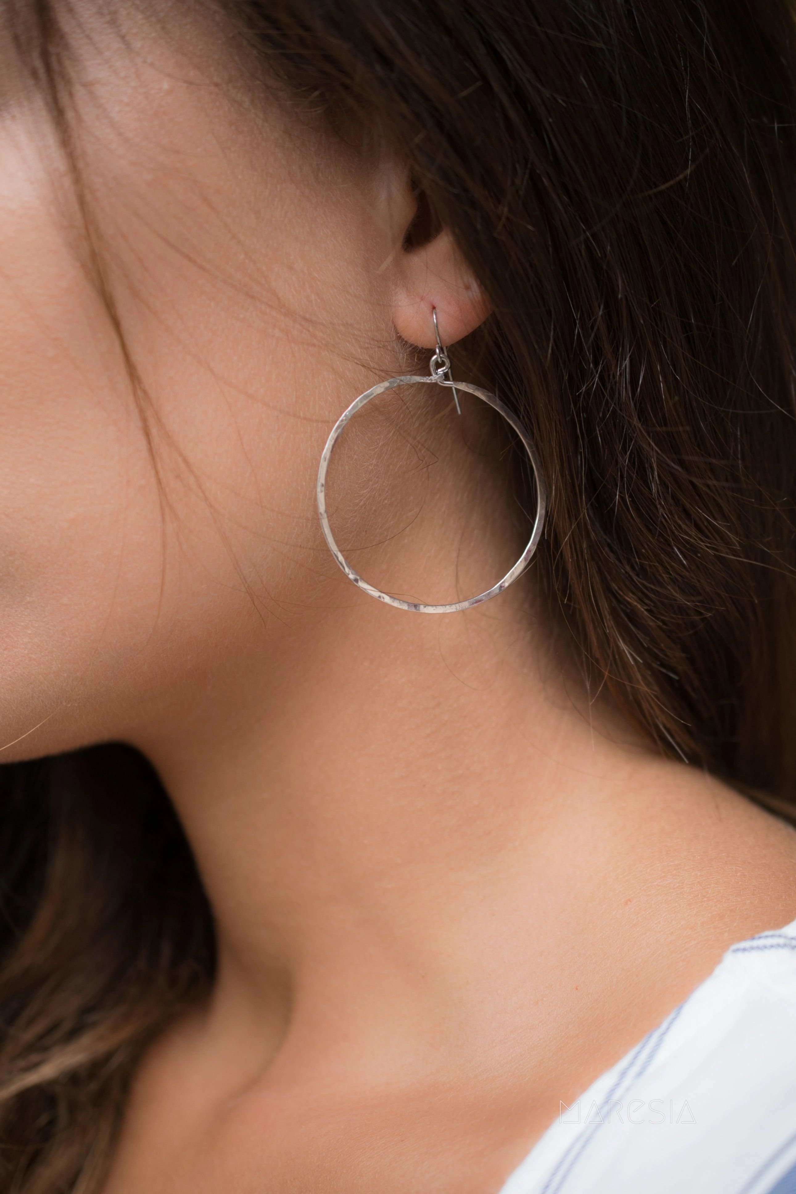 Circle Earrings ~Gold Plated or Silver Plated ~ SME001