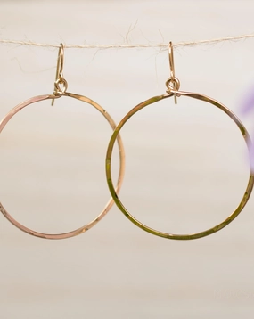 Circle Earrings ~Gold Plated or Silver Plated ~ SME001