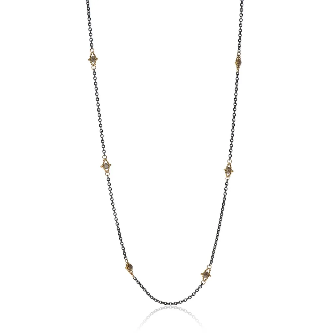 Contrast Champagne Diamond Necklace
