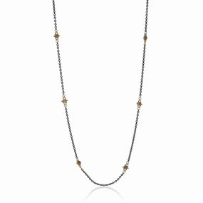 Contrast Champagne Diamond Necklace