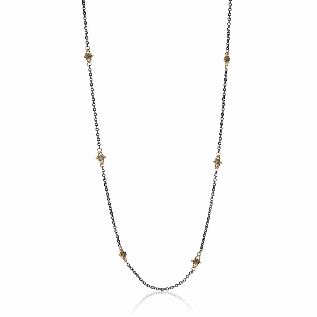 Contrast Champagne Diamond Necklace