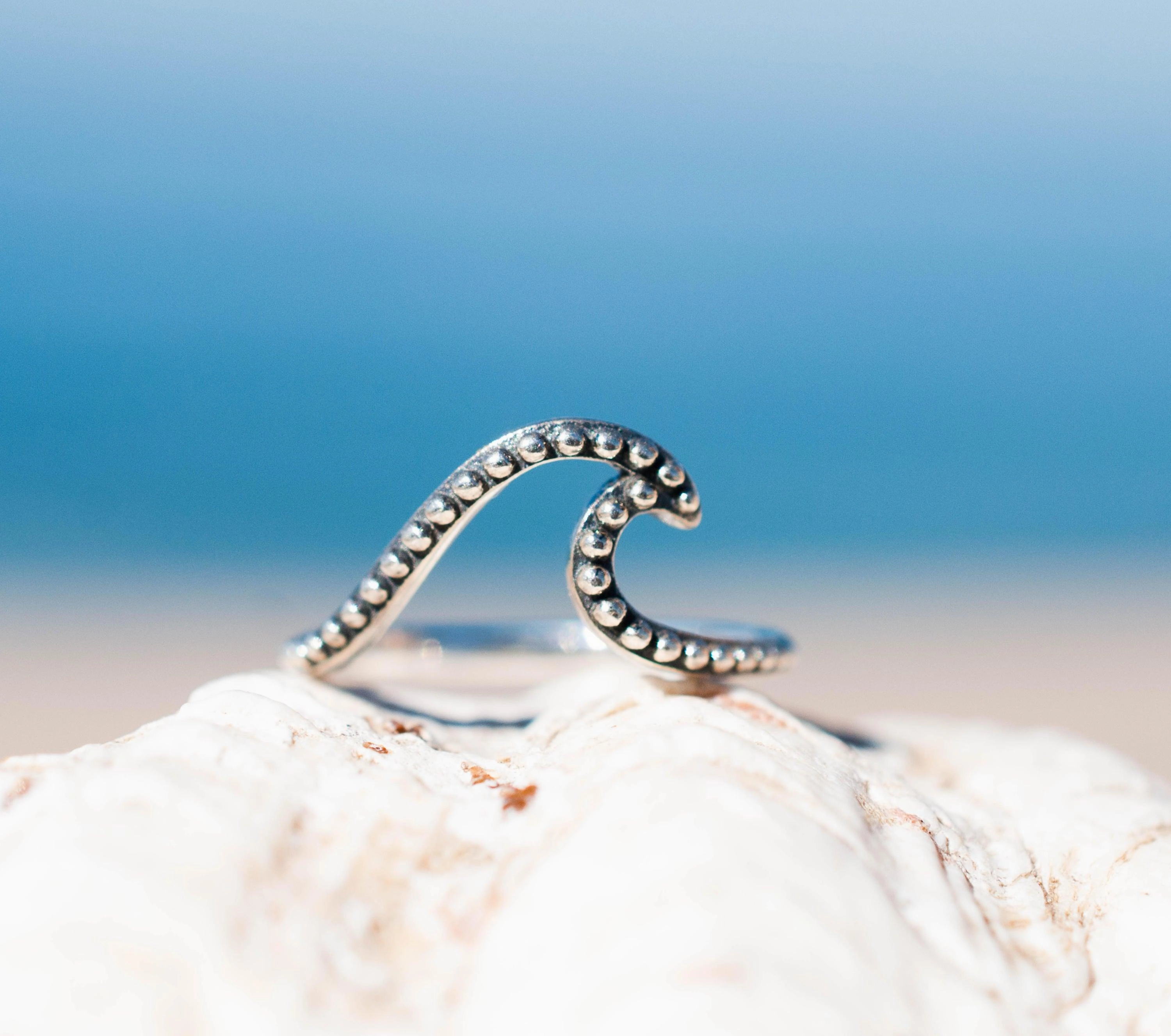 Copacabana Wave Ring ~Sterling Silver 925~ SMR005