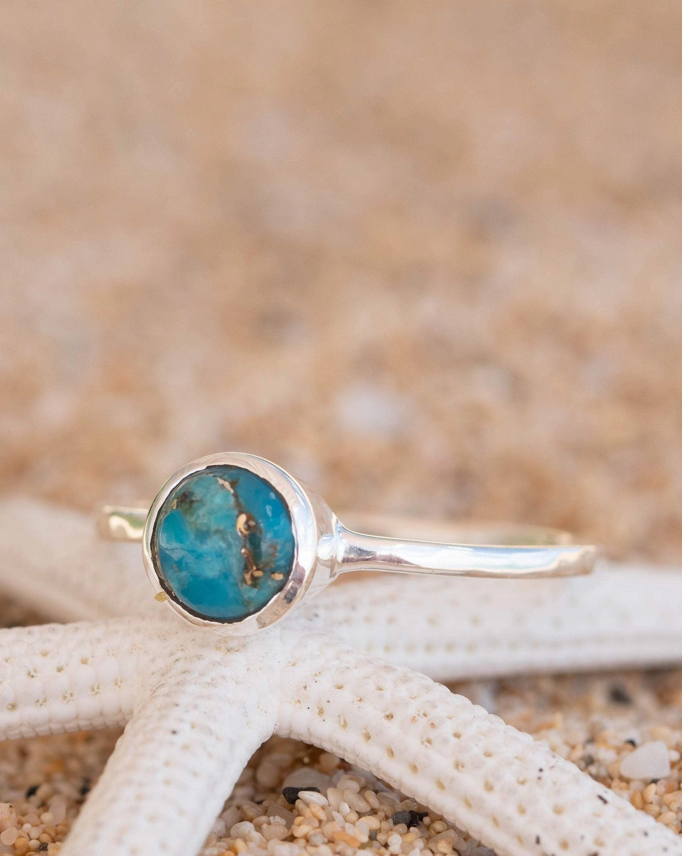 Copper Turquoise Ring ~  Sterling Silver 925 ~ MR238