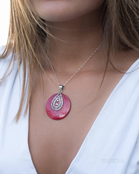 Coral  Pendant ~ Coral ~ Sterling Silver 925 ~ SMP020