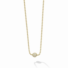Covet Gold Diamond Sphere Necklace