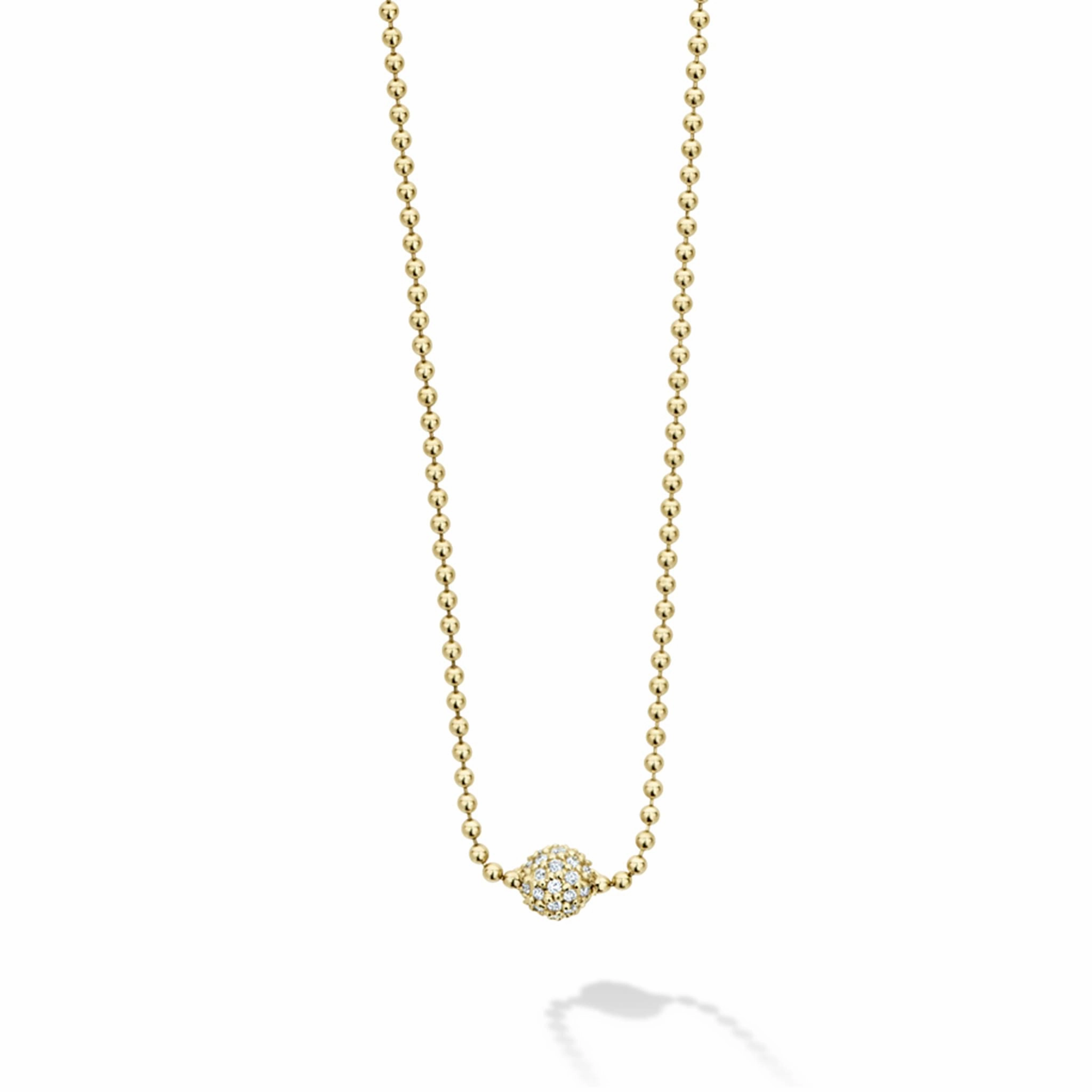 Covet Gold Diamond Sphere Necklace