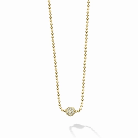 Covet Gold Diamond Sphere Necklace