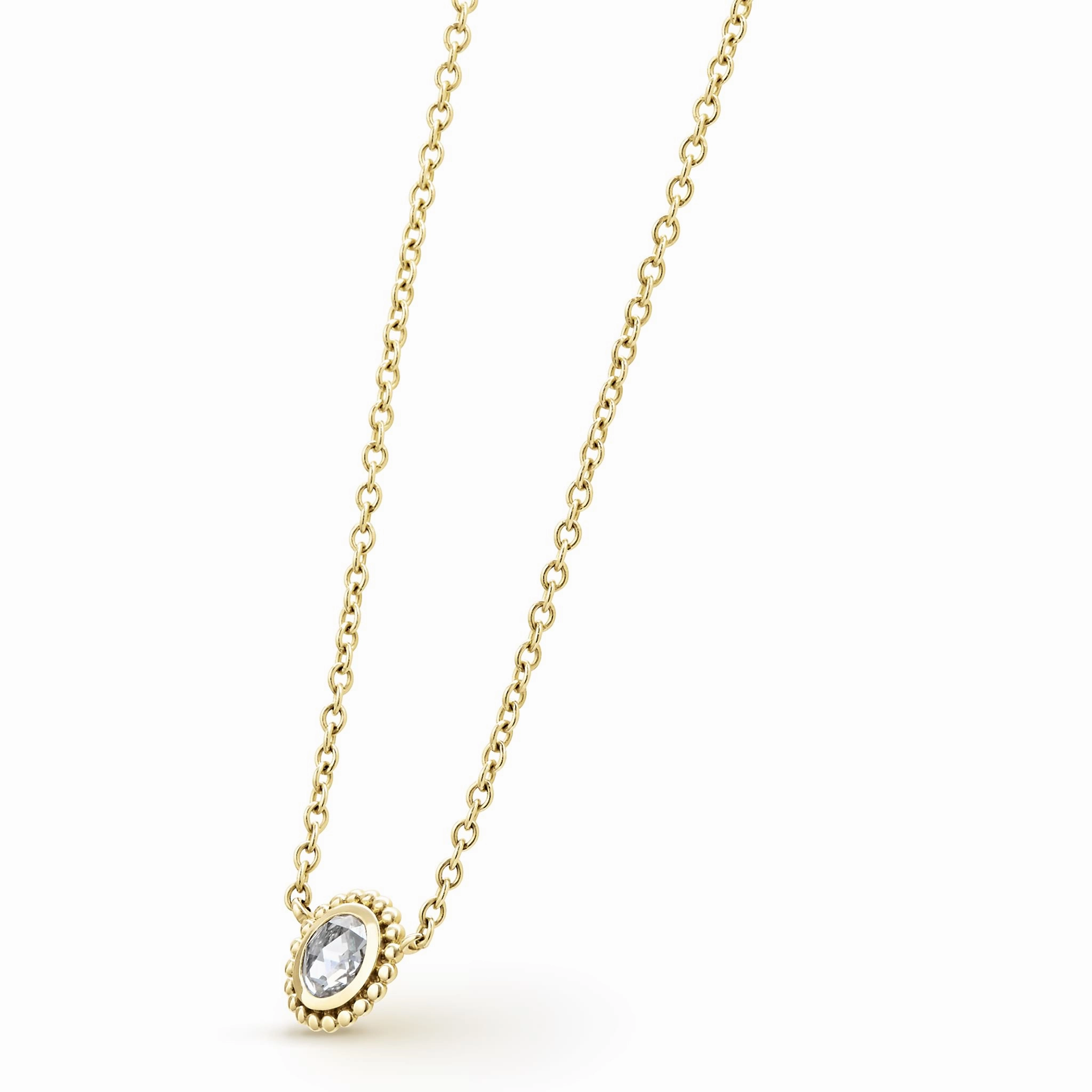 Covet Large Rose Cut Diamond Necklace