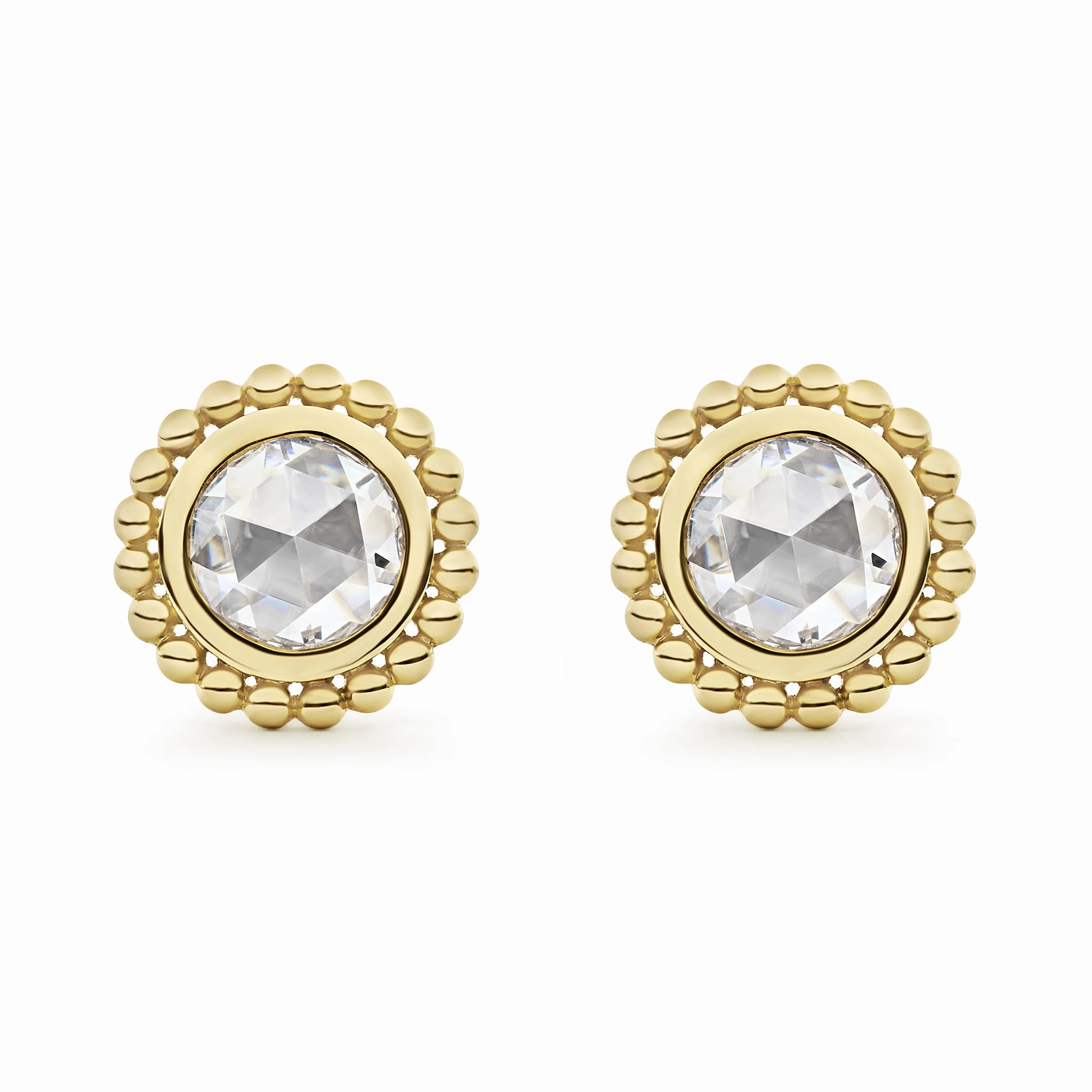 Covet Large Rose Cut Diamond Stud Earrings