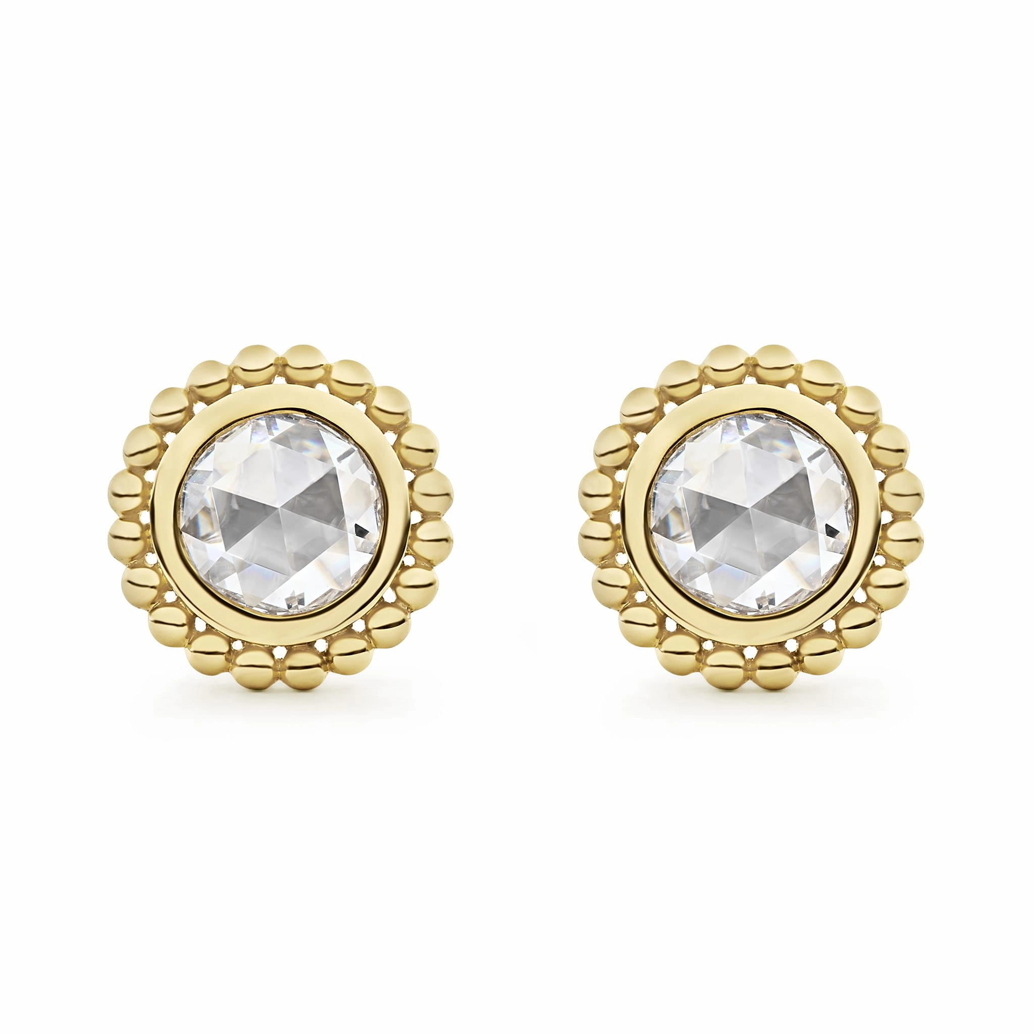 Covet Large Rose Cut Diamond Stud Earrings