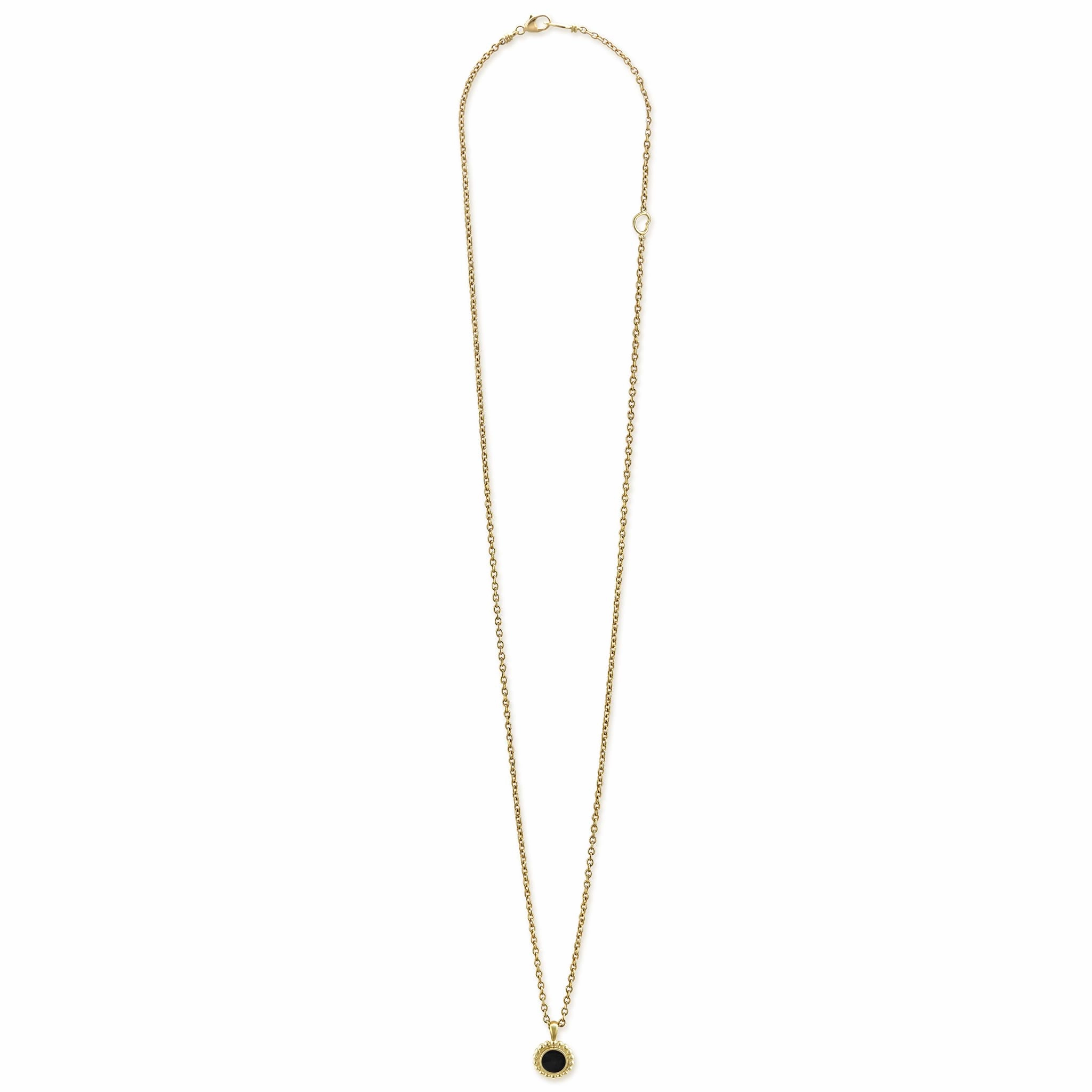 Covet Round Onyx Pendant Necklace