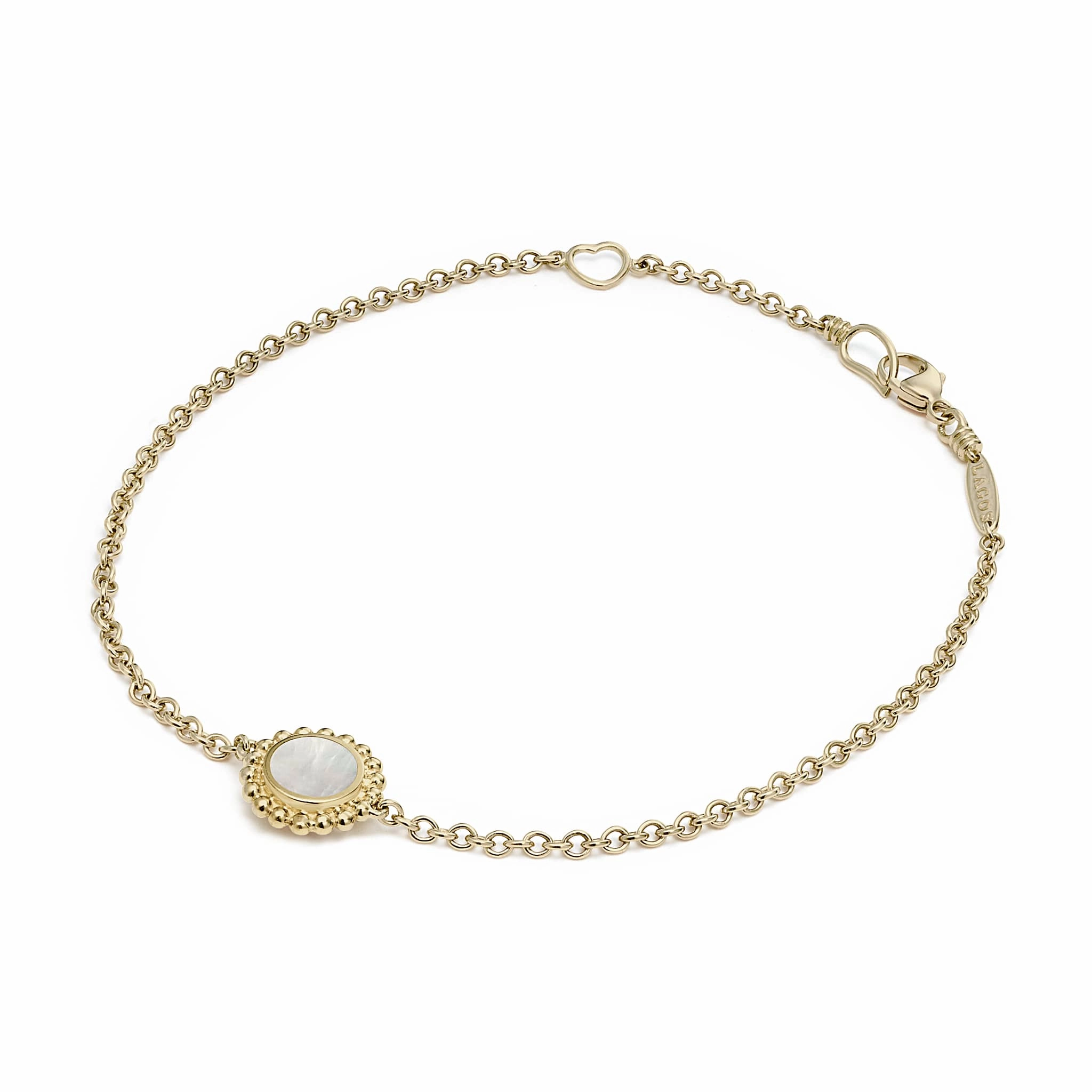 Covet Single Station Round Mother of Pearl Bracelet