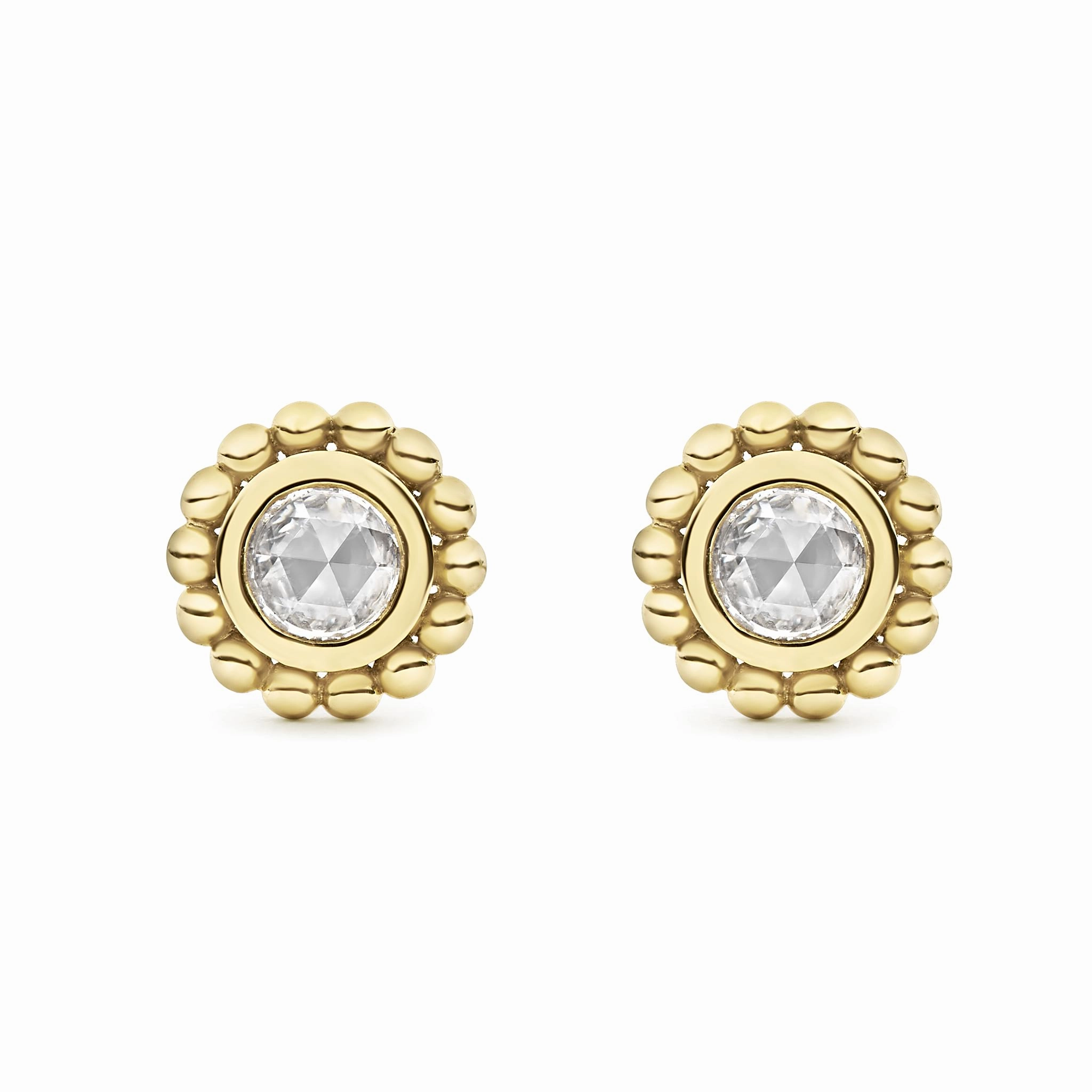 Covet Small Rose Cut Diamond Stud Earrings